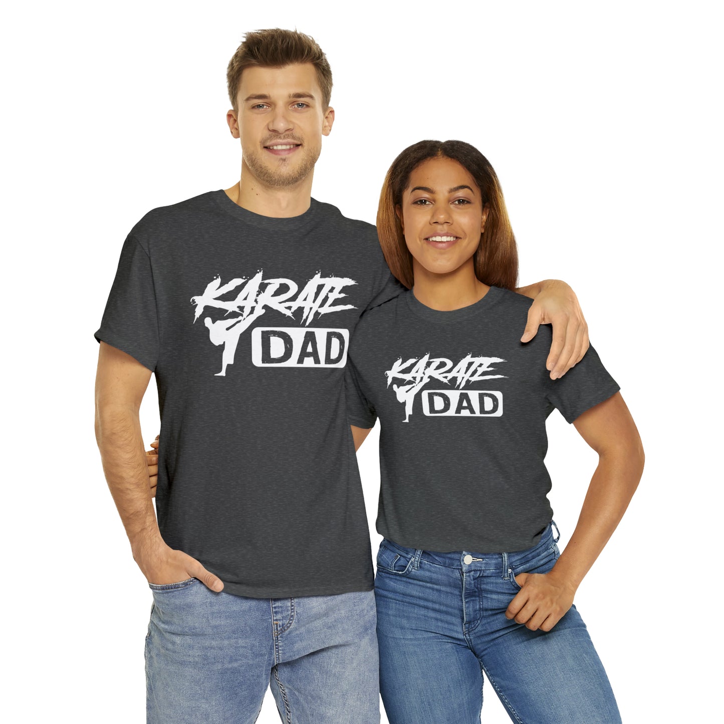 Karate Dad Kicking New Heavy Cotton Tee