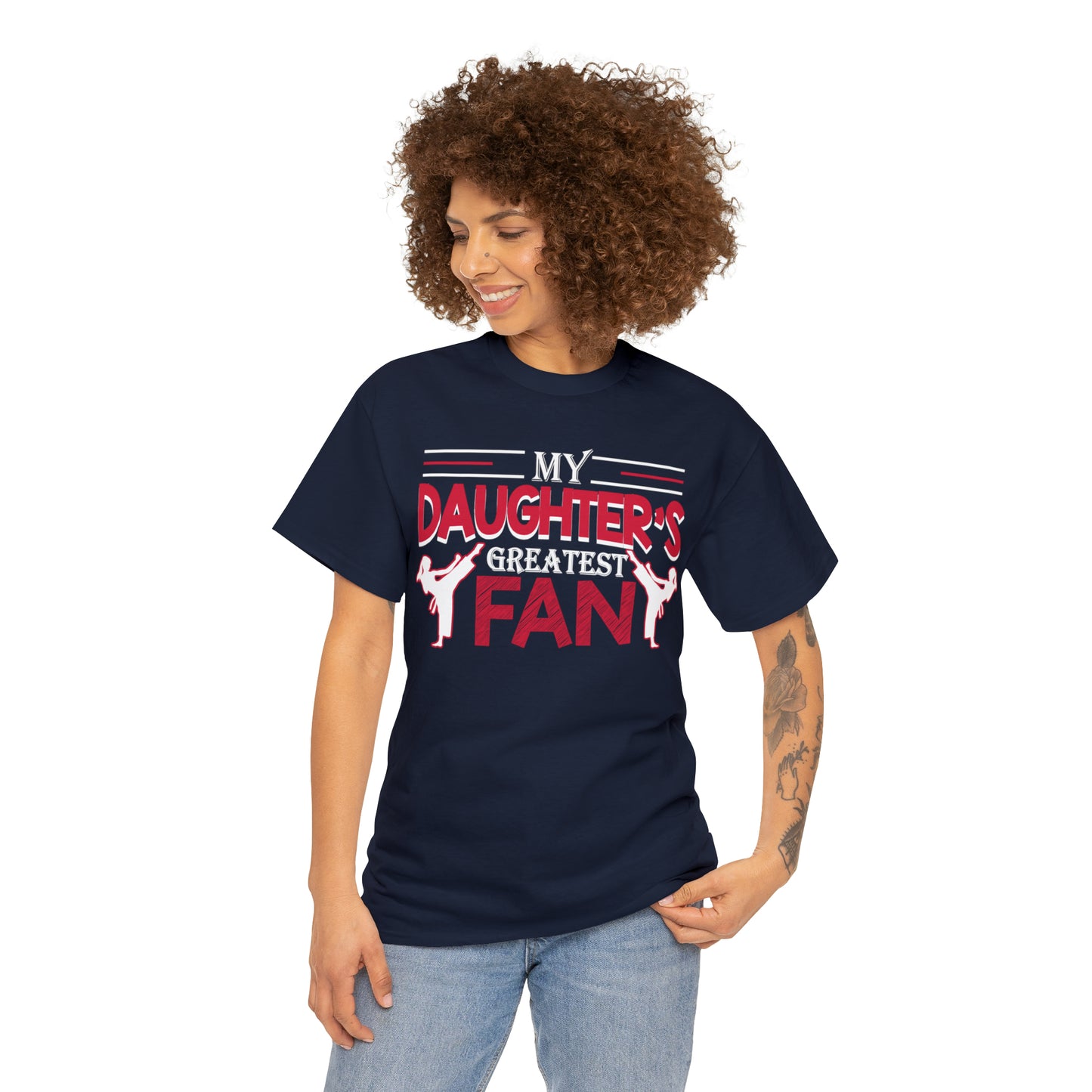 My Daughter's Greatest Fan! Shirt For Mom or Dad Heavy Cotton Tee