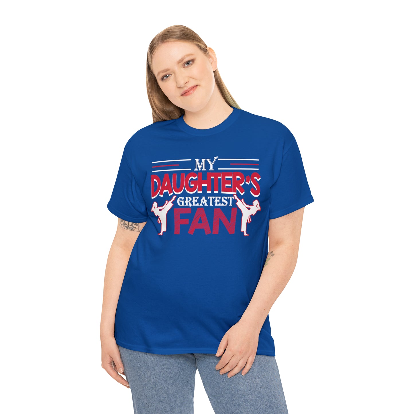 My Daughter's Greatest Fan! Shirt For Mom or Dad Heavy Cotton Tee
