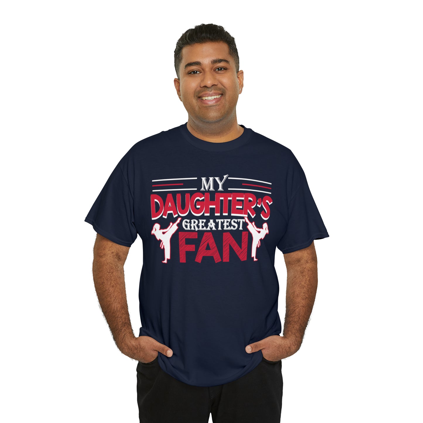 My Daughter's Greatest Fan! Shirt For Mom or Dad Heavy Cotton Tee