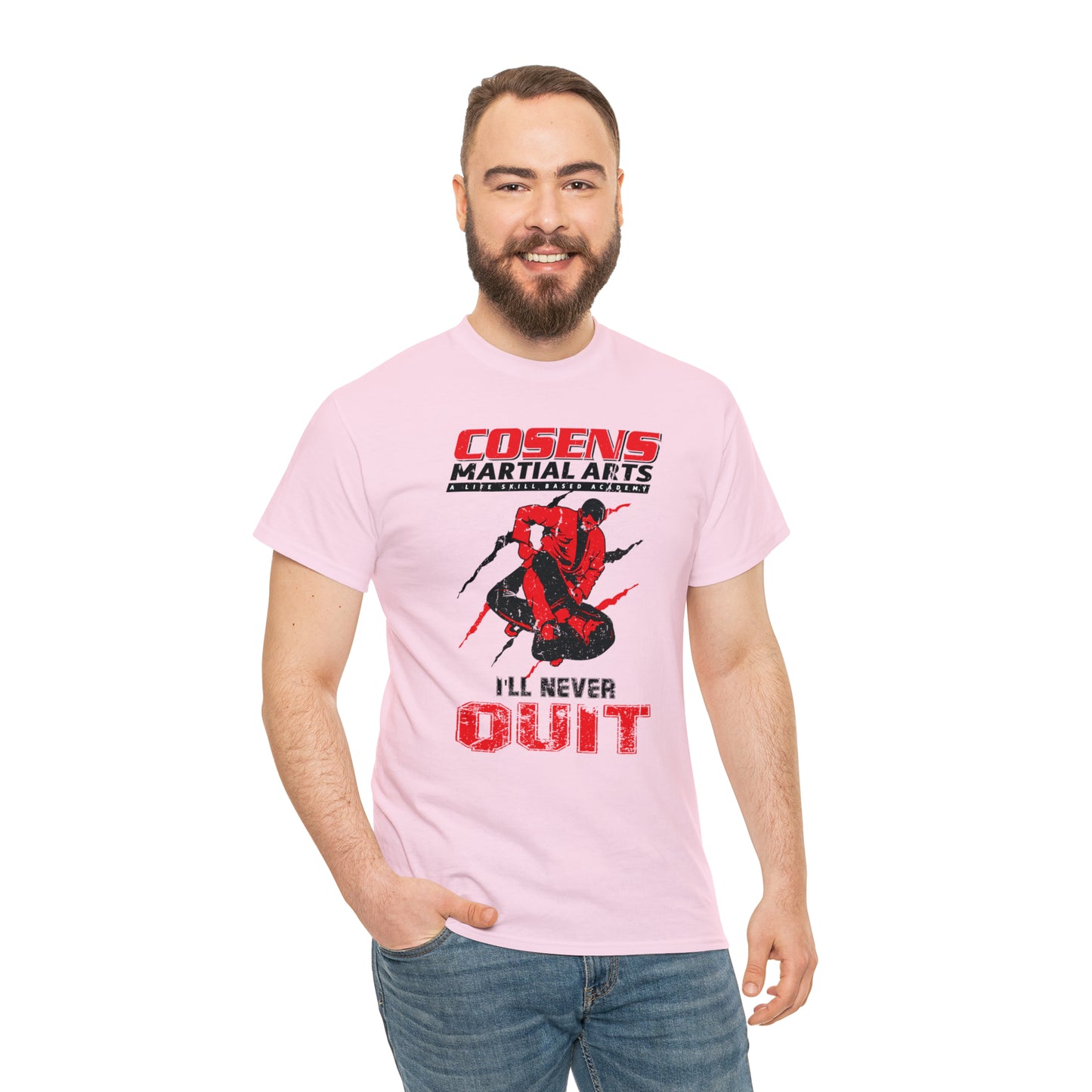Adult "I'll Never Quit" Cosens Martial Arts Unisex Heavy Cotton Tee Unisex Heavy Cotton Tee