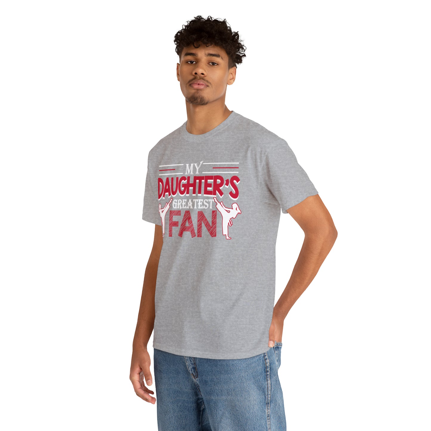 My Daughter's Greatest Fan! Shirt For Mom or Dad Heavy Cotton Tee