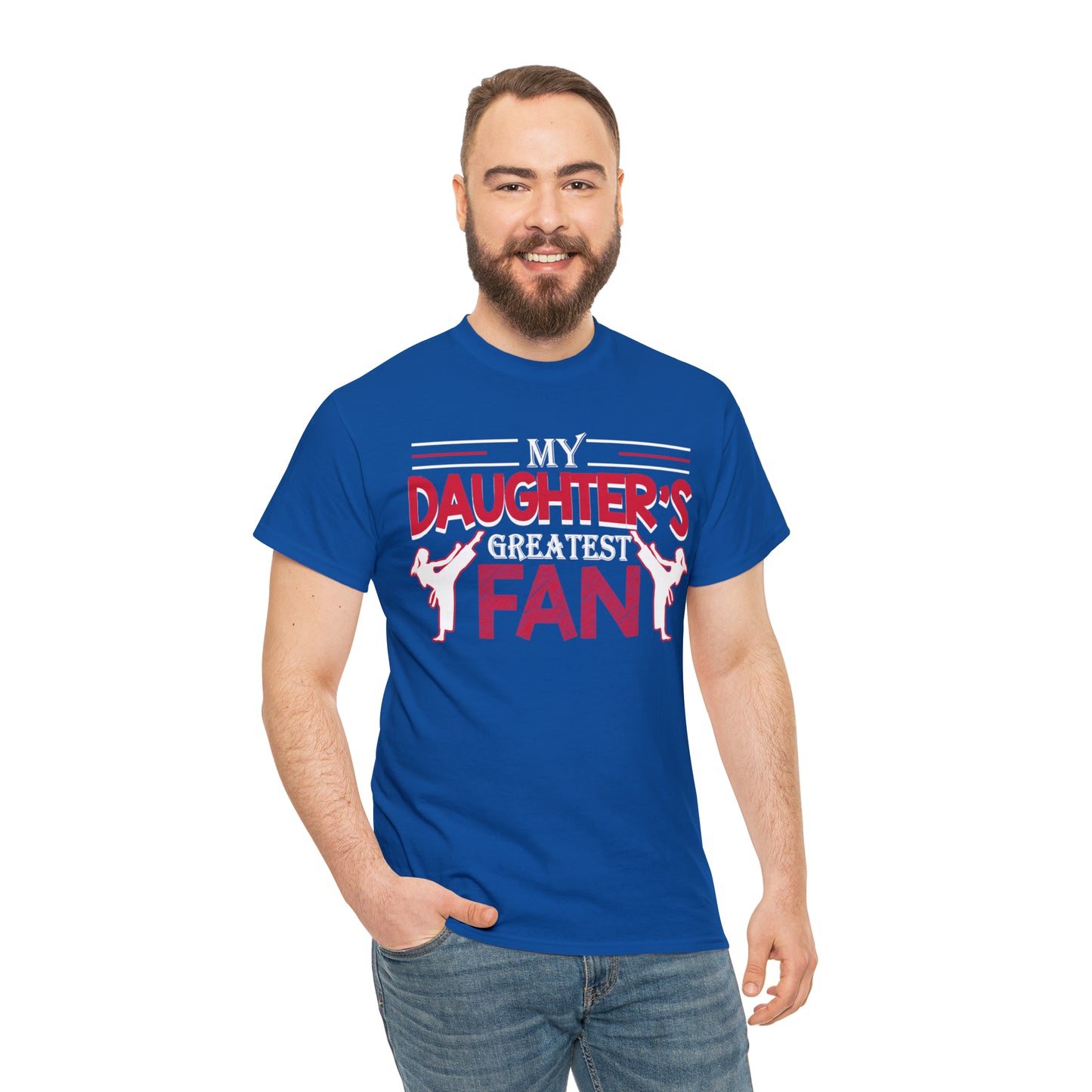 My Daughter's Greatest Fan! Shirt For Mom or Dad Heavy Cotton Tee