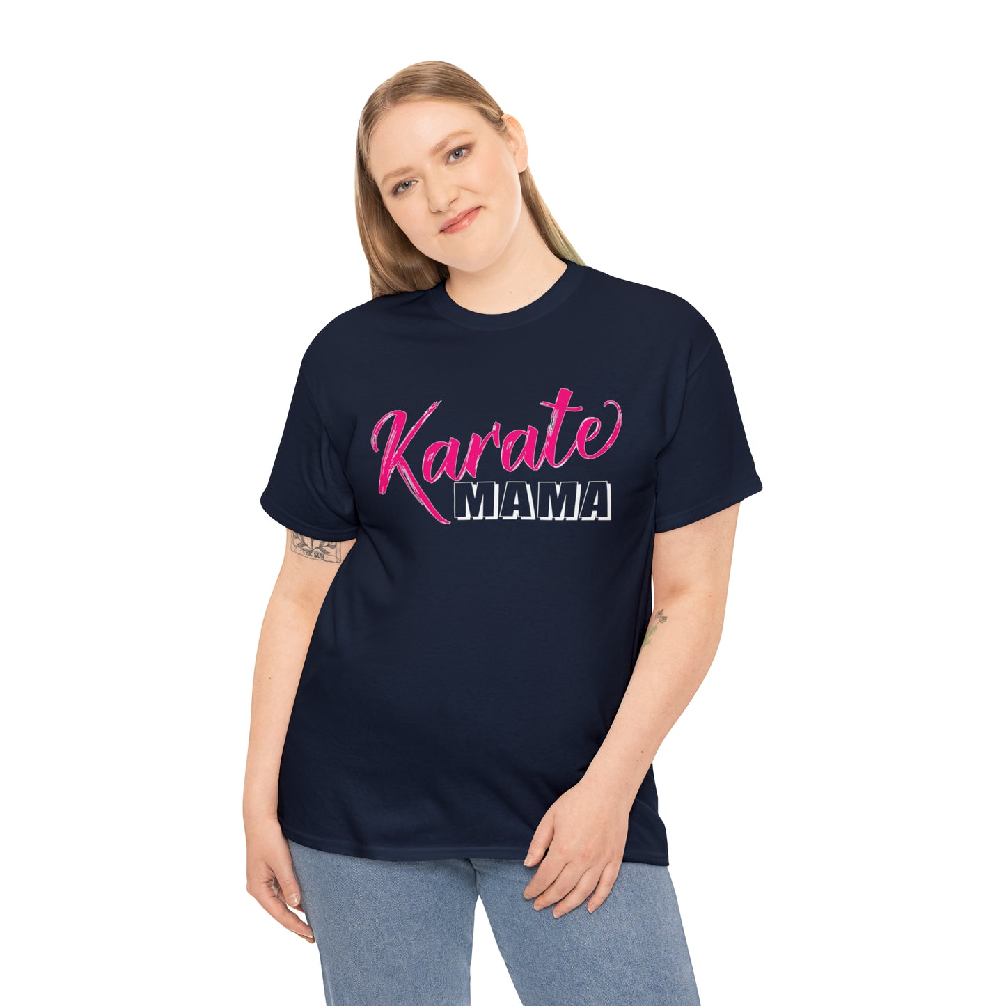 Karate Mama, Shirts For Mom, Heavy Cotton T-Shirt