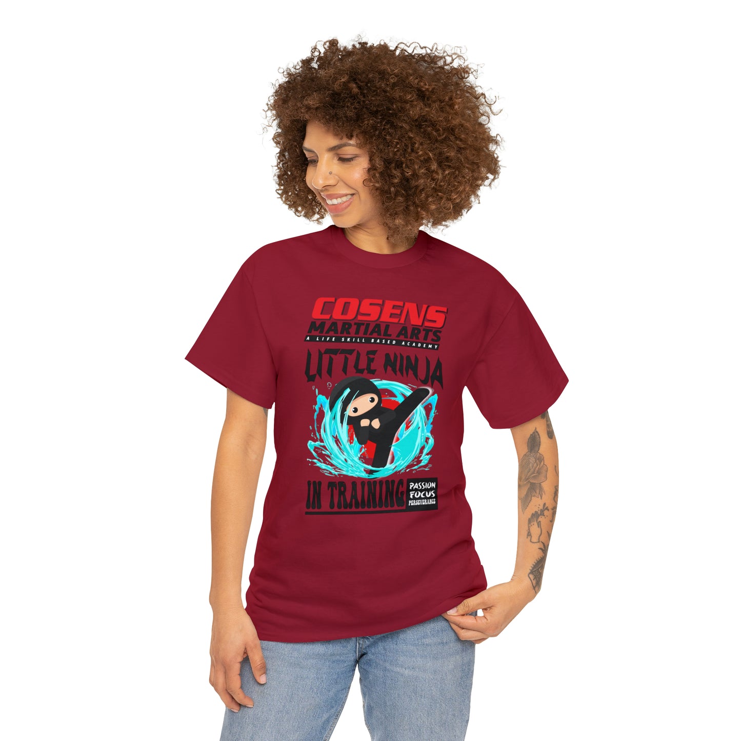 Adult "Little Ninja in Training" Cosens Martial Arts Unisex Heavy Cotton Tee Unisex Heavy Cotton Tee