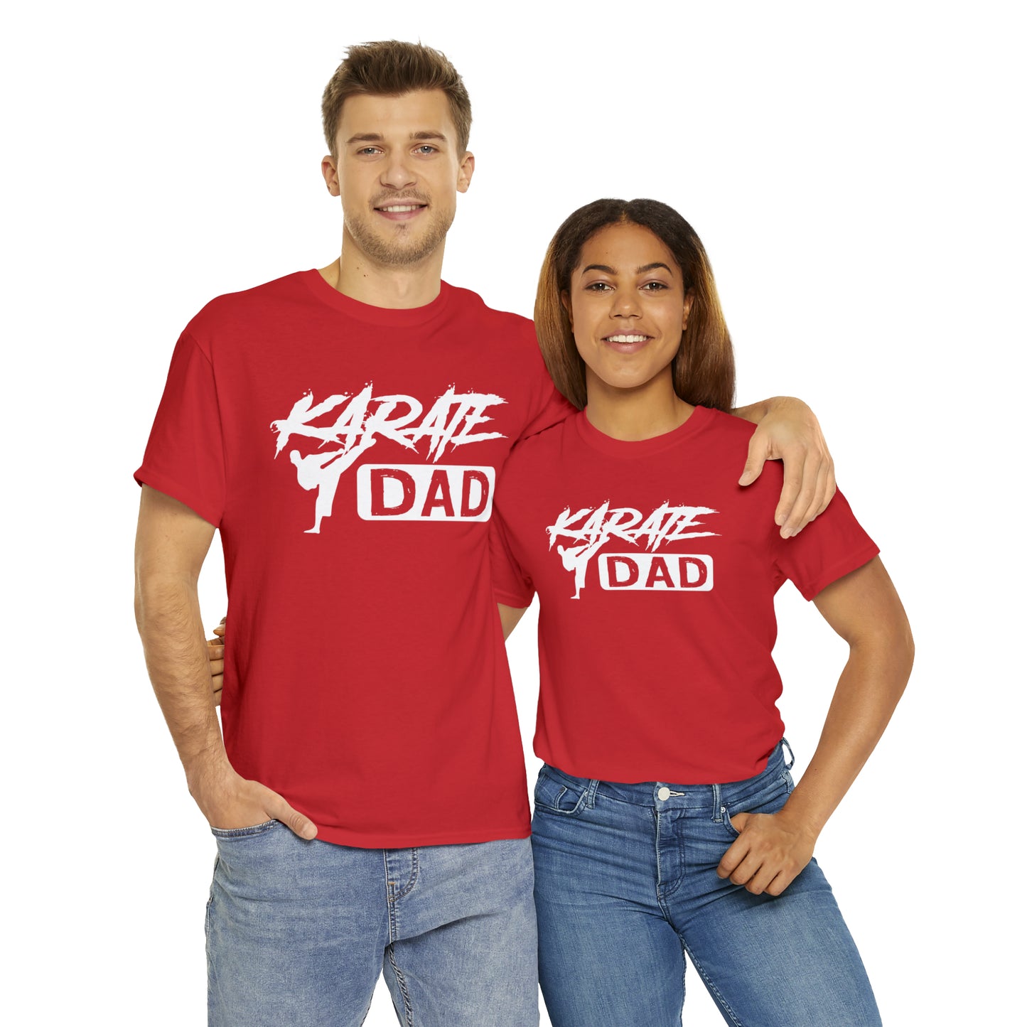 Karate Dad Kicking New Heavy Cotton Tee
