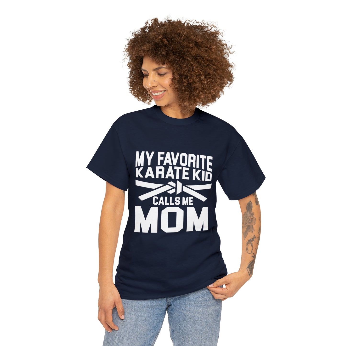 My Favorite Karate Kids Calls Me Mom Life Heavy Cotton Tee