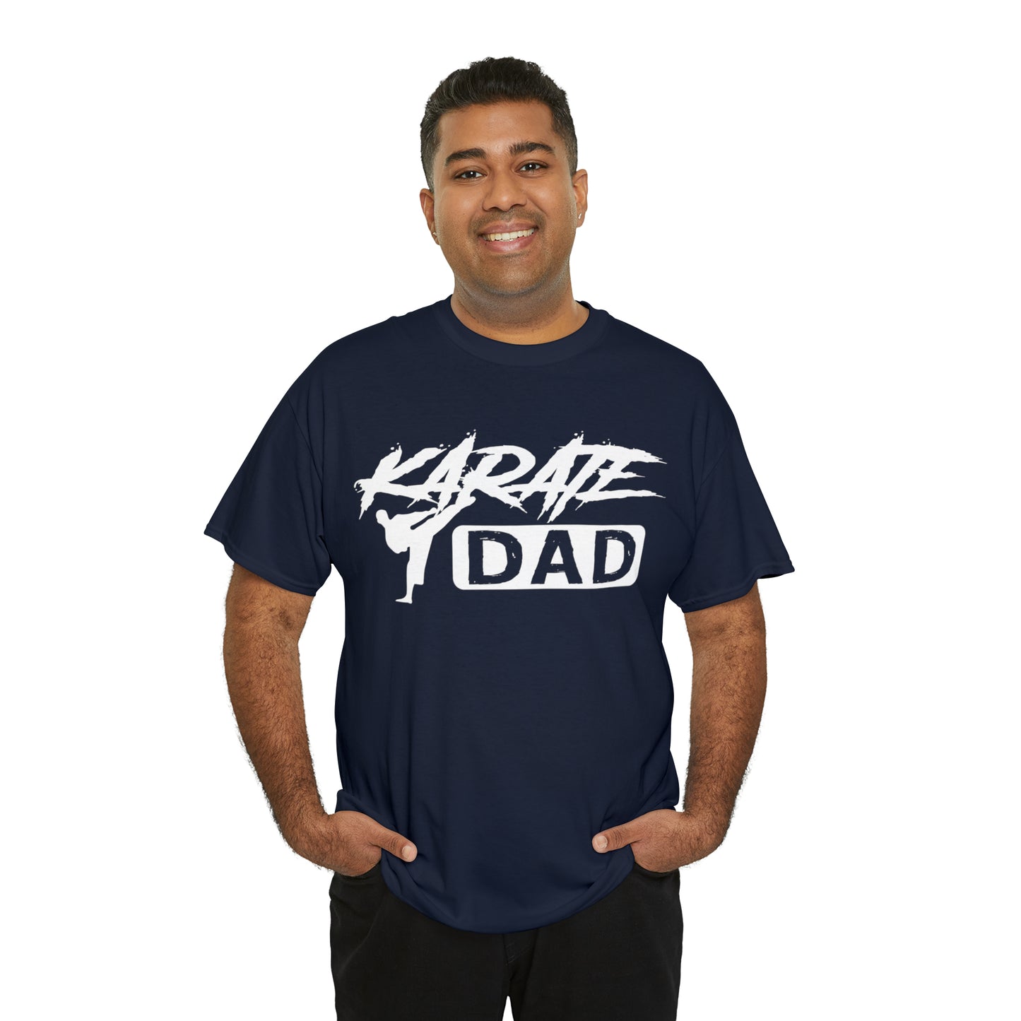 Karate Dad Kicking New Heavy Cotton Tee