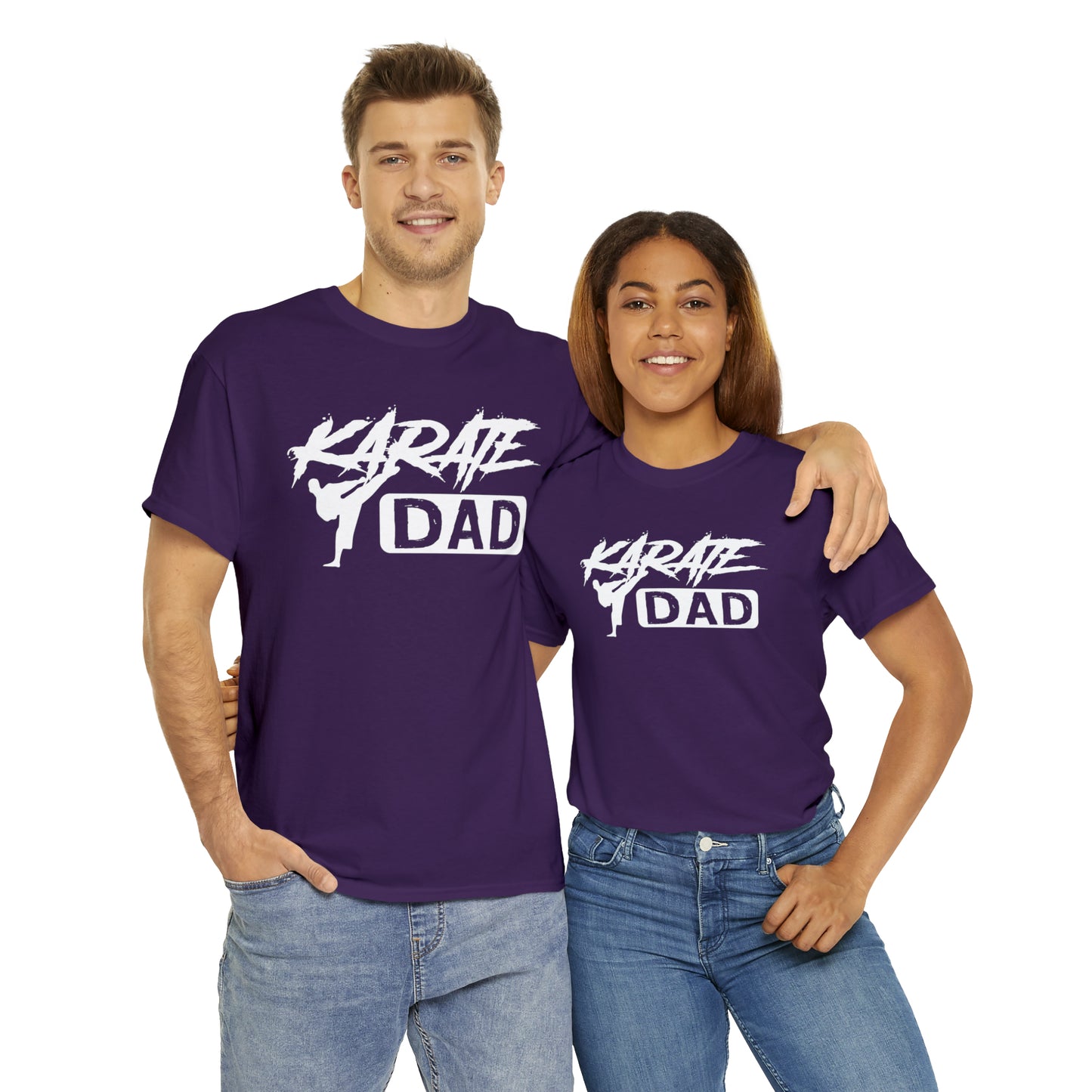 Karate Dad Kicking New Heavy Cotton Tee