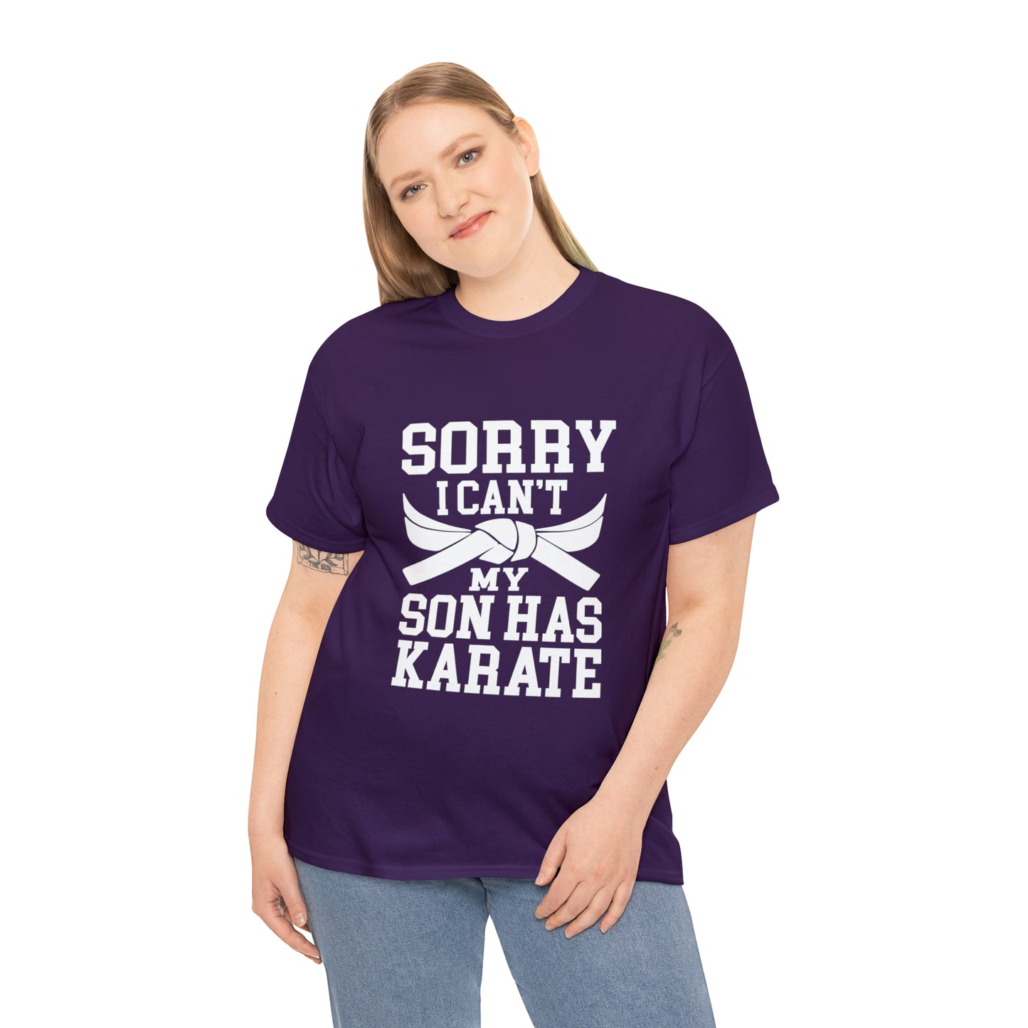 Sorry I Can't Karate Shirt, Shirt For Mom or Dad Heavy Cotton Tee