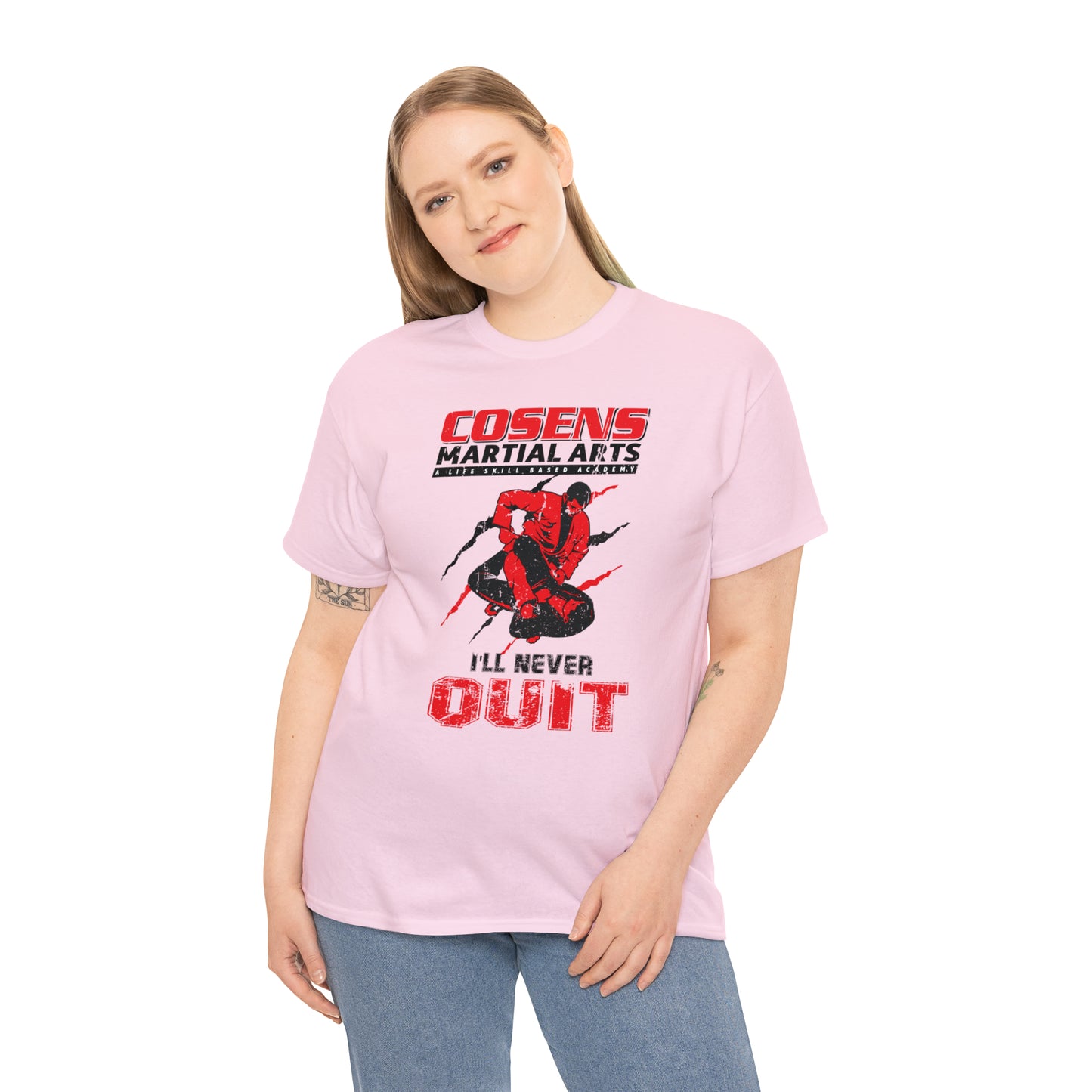 Adult "I'll Never Quit" Cosens Martial Arts Unisex Heavy Cotton Tee Unisex Heavy Cotton Tee