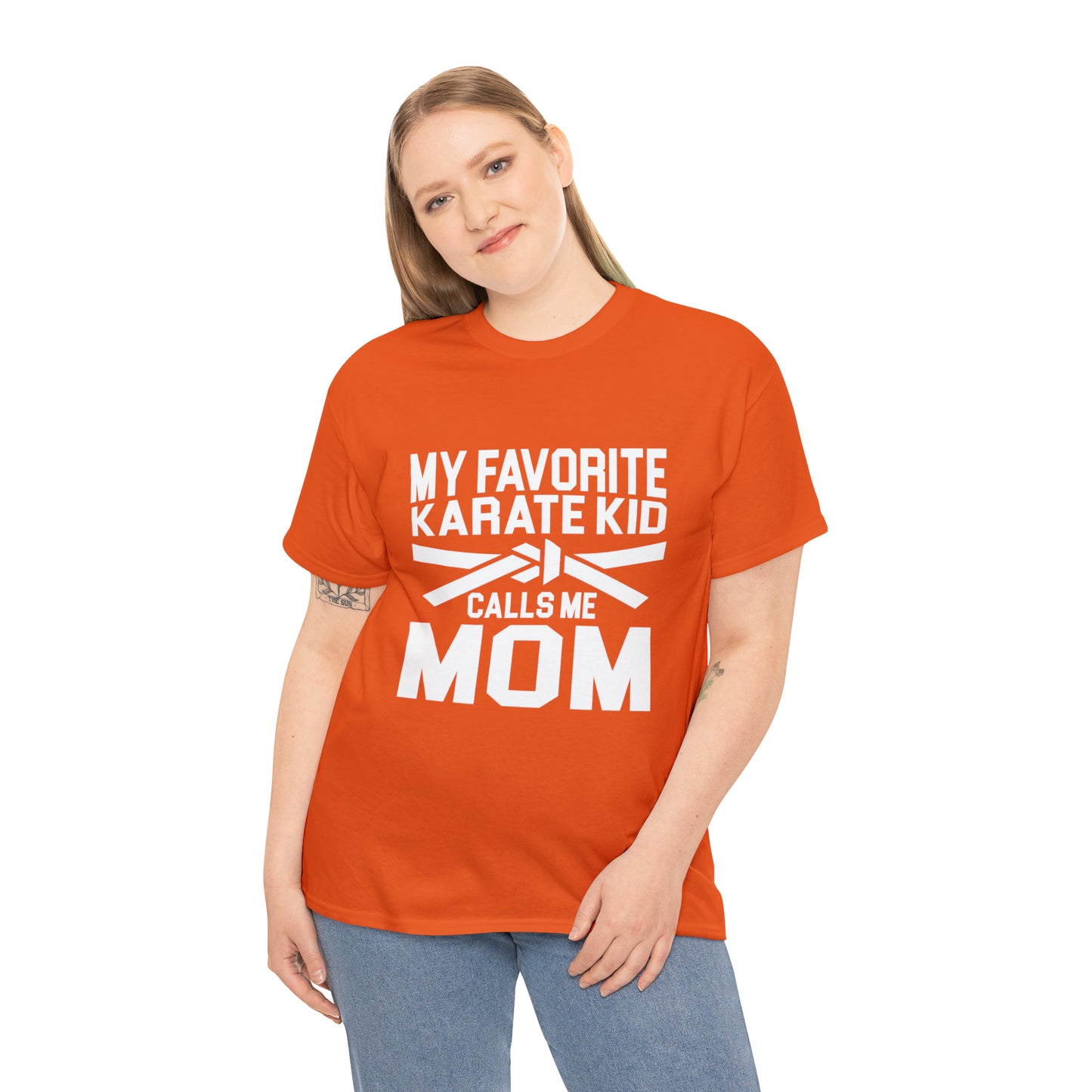My Favorite Karate Kids Calls Me Mom Life Heavy Cotton Tee