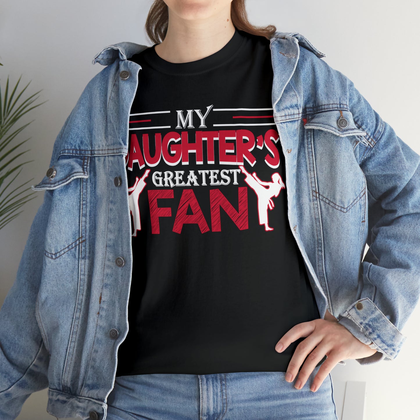 My Daughter's Greatest Fan! Shirt For Mom or Dad Heavy Cotton Tee