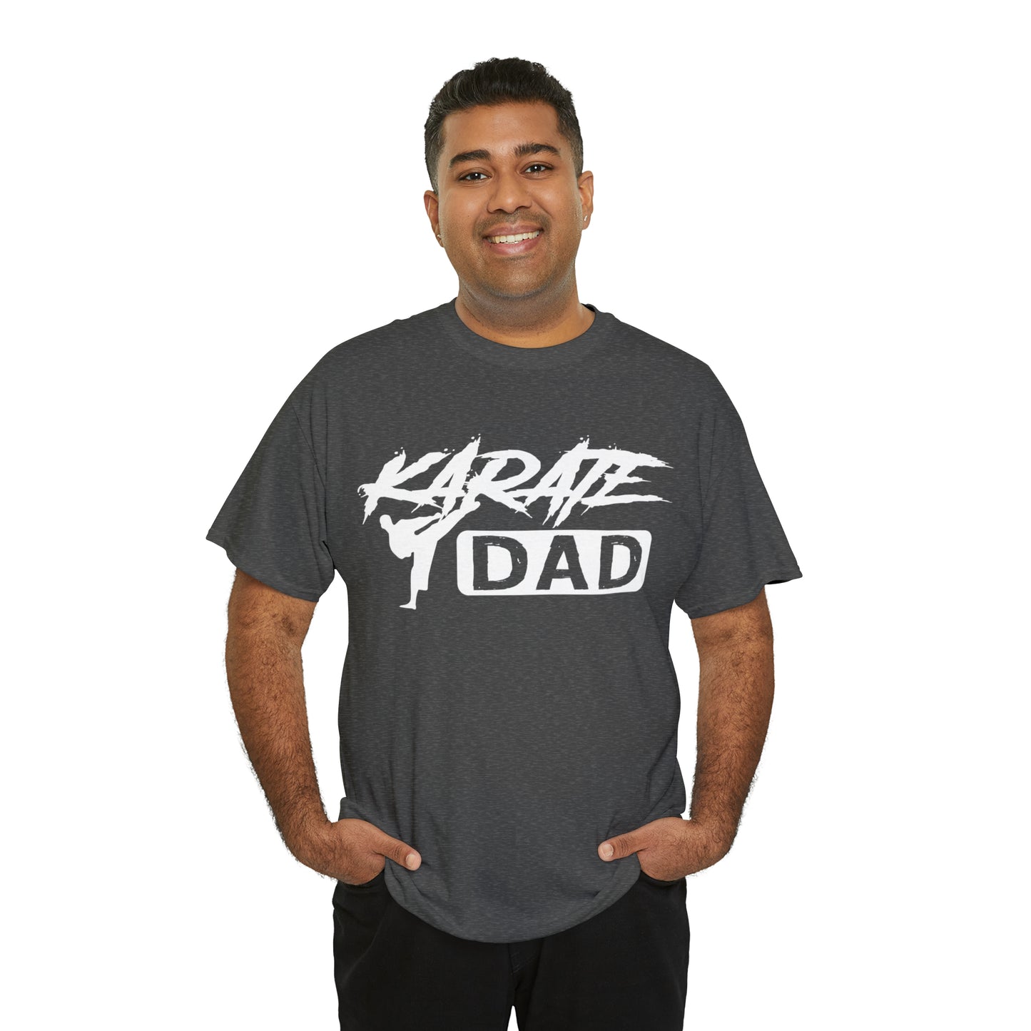 Karate Dad Kicking New Heavy Cotton Tee