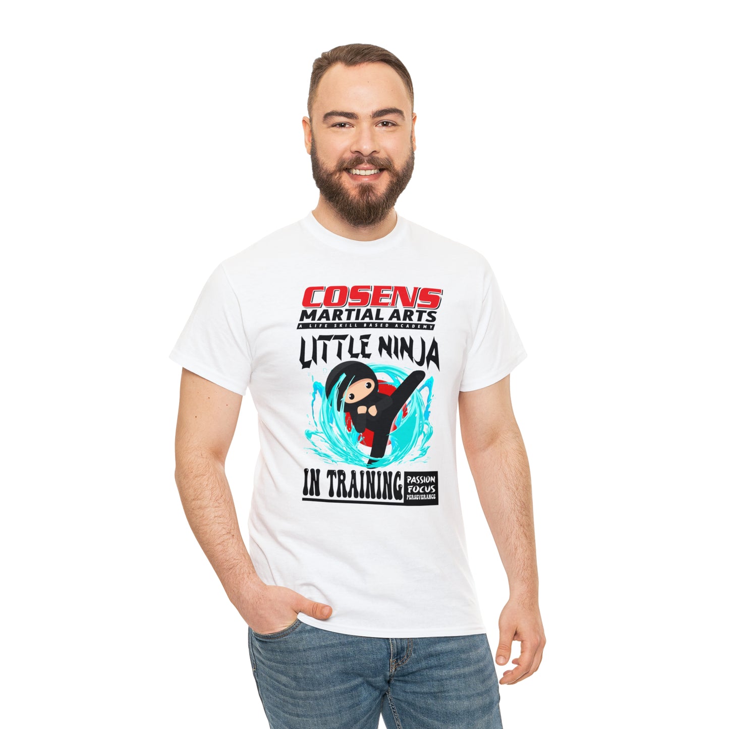 Adult "Little Ninja in Training" Cosens Martial Arts Unisex Heavy Cotton Tee Unisex Heavy Cotton Tee