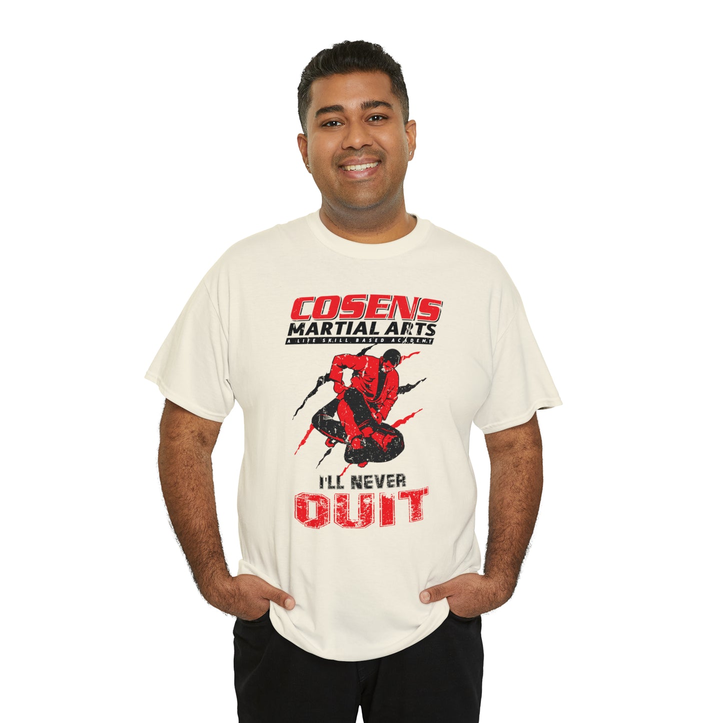 Adult "I'll Never Quit" Cosens Martial Arts Unisex Heavy Cotton Tee Unisex Heavy Cotton Tee