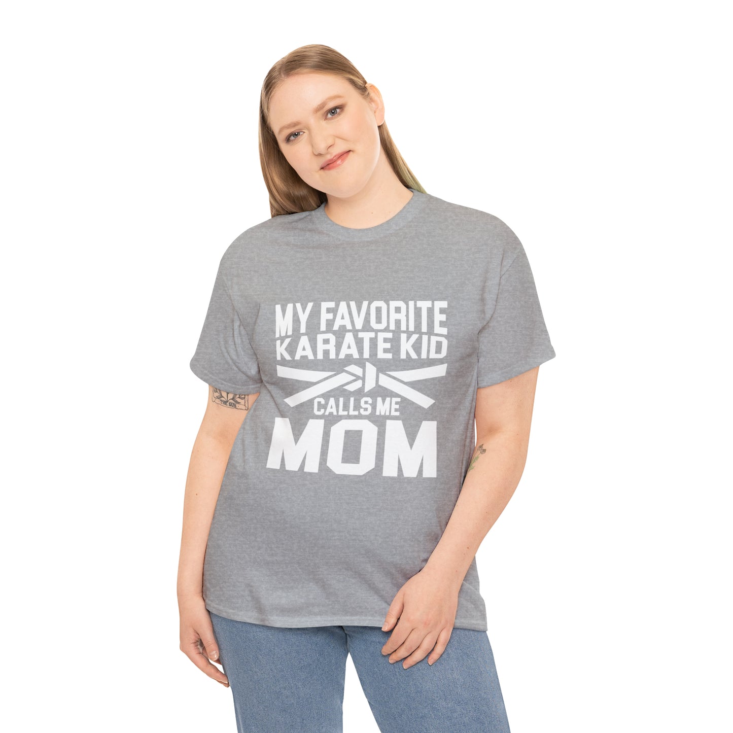 My Favorite Karate Kids Calls Me Mom Life Heavy Cotton Tee