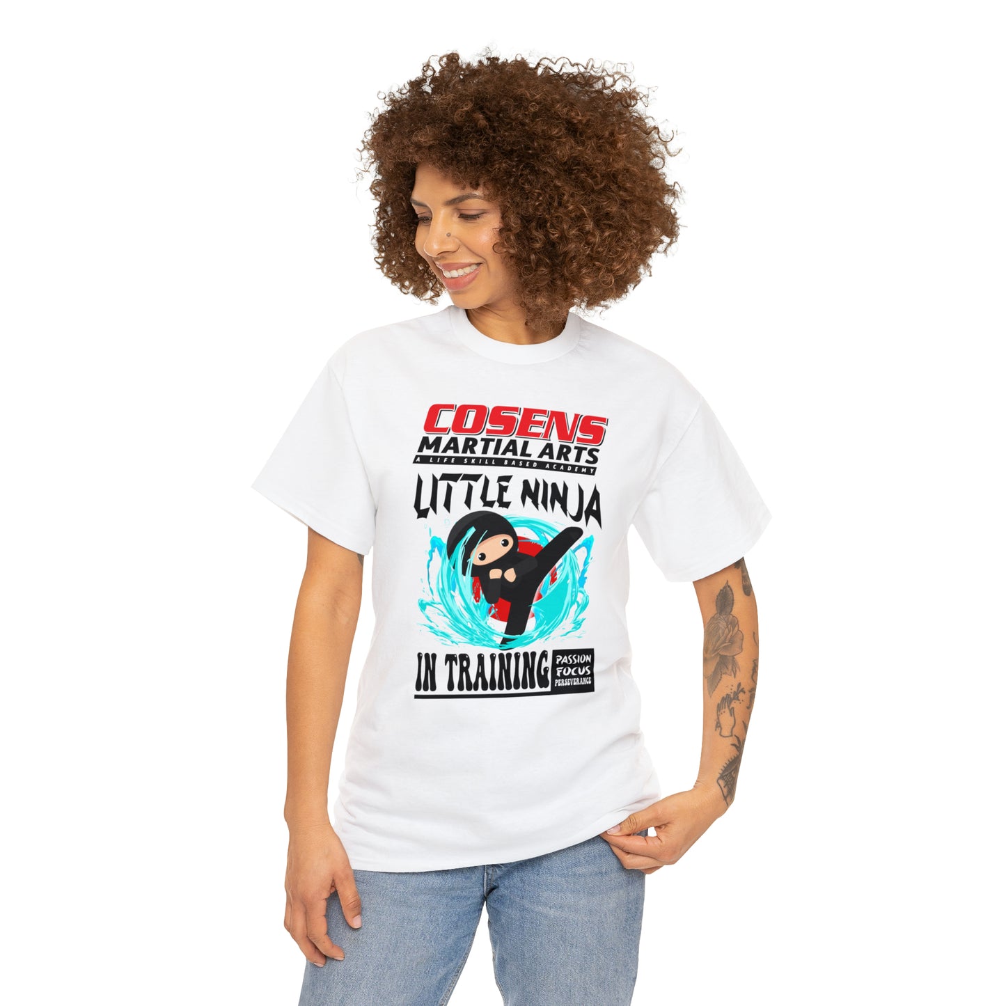 Adult "Little Ninja in Training" Cosens Martial Arts Unisex Heavy Cotton Tee Unisex Heavy Cotton Tee