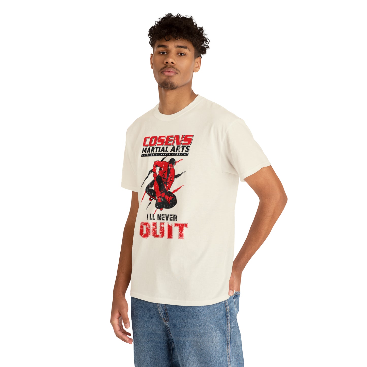 Adult "I'll Never Quit" Cosens Martial Arts Unisex Heavy Cotton Tee Unisex Heavy Cotton Tee