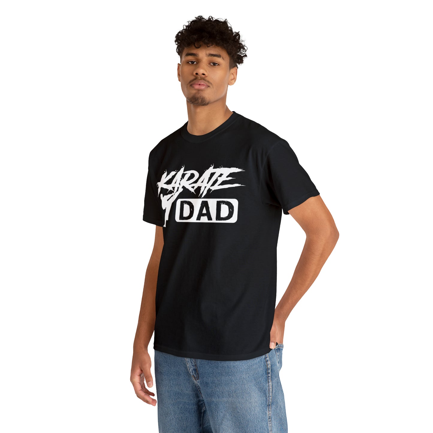 Karate Dad Kicking New Heavy Cotton Tee