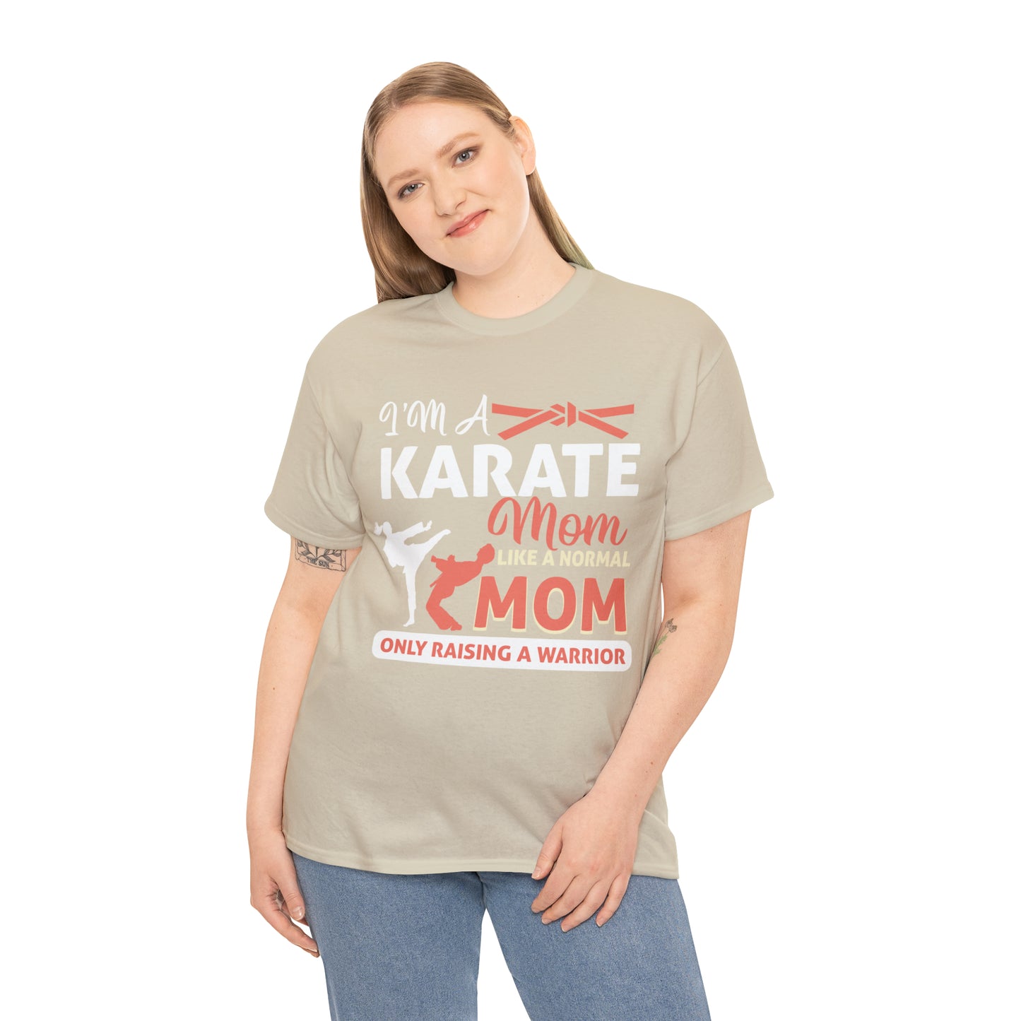 Karate Mom Raising a Warrior Heavy Cotton Tee