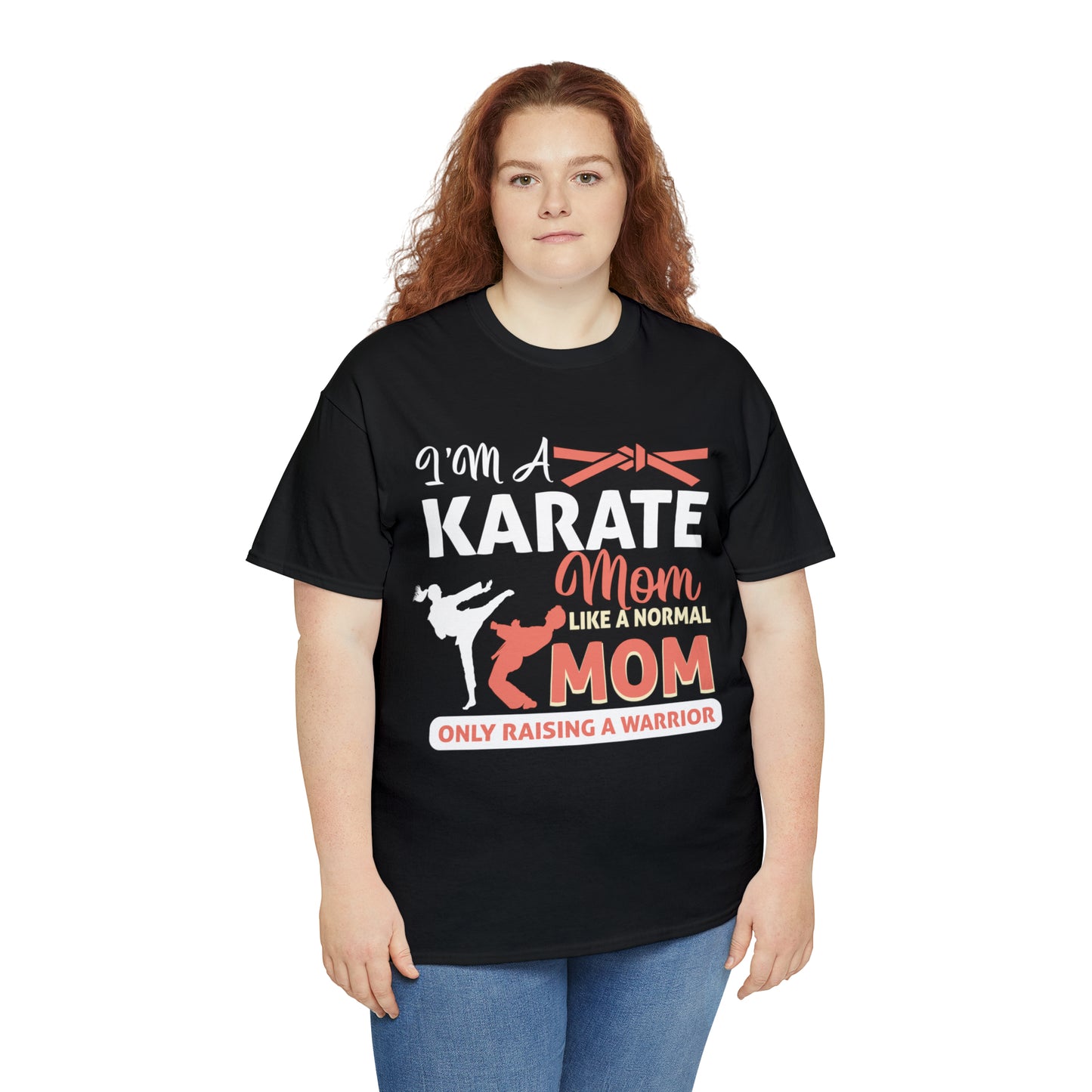 Karate Mom Raising a Warrior Heavy Cotton Tee
