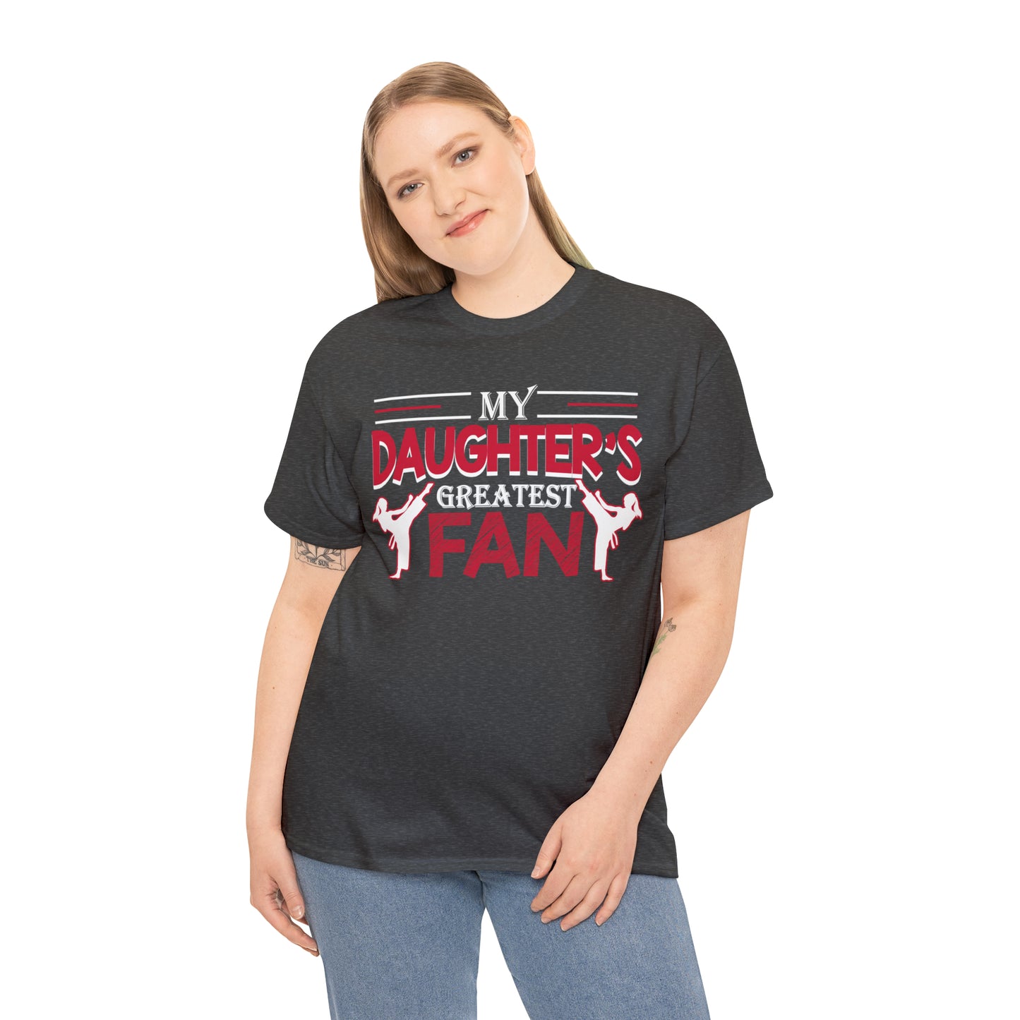 My Daughter's Greatest Fan! Shirt For Mom or Dad Heavy Cotton Tee