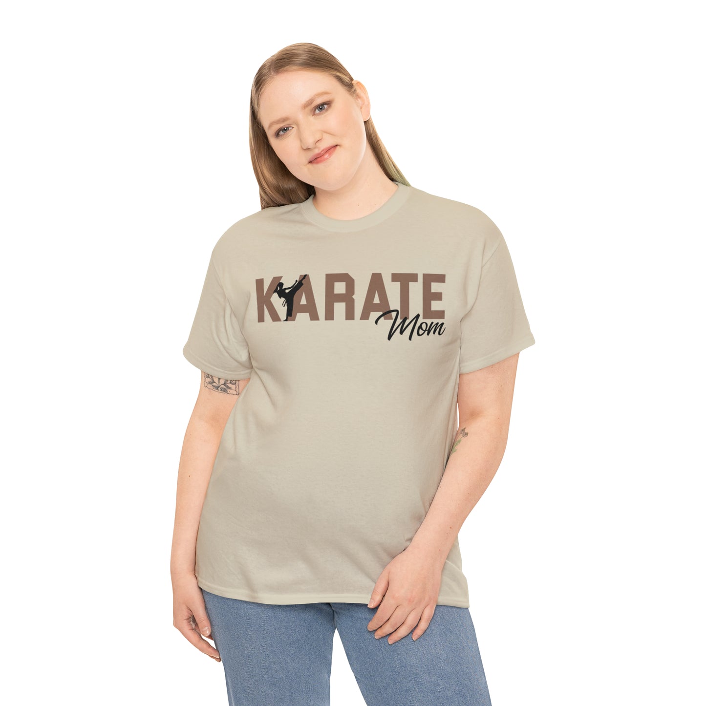 Karate Mom! Shirt For Mom Heavy Cotton Tee