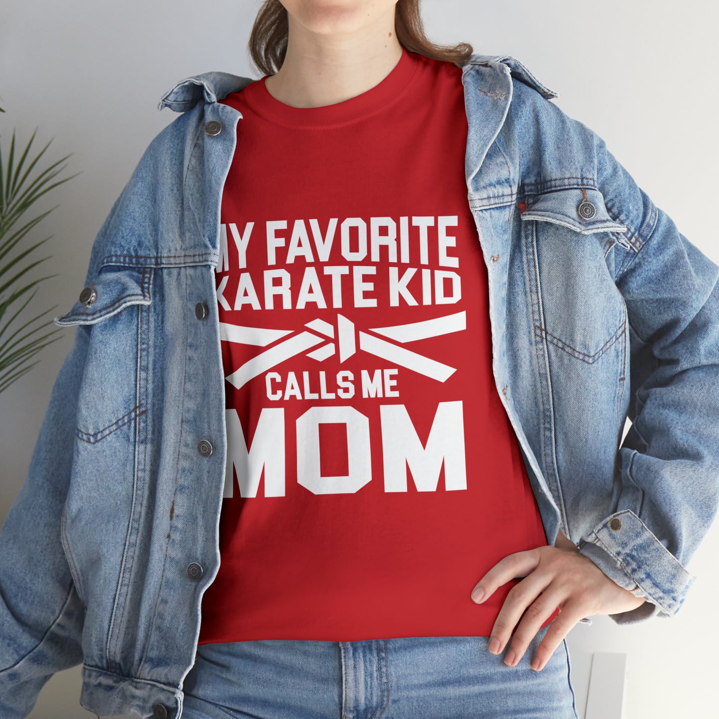 My Favorite Karate Kids Calls Me Mom Life Heavy Cotton Tee