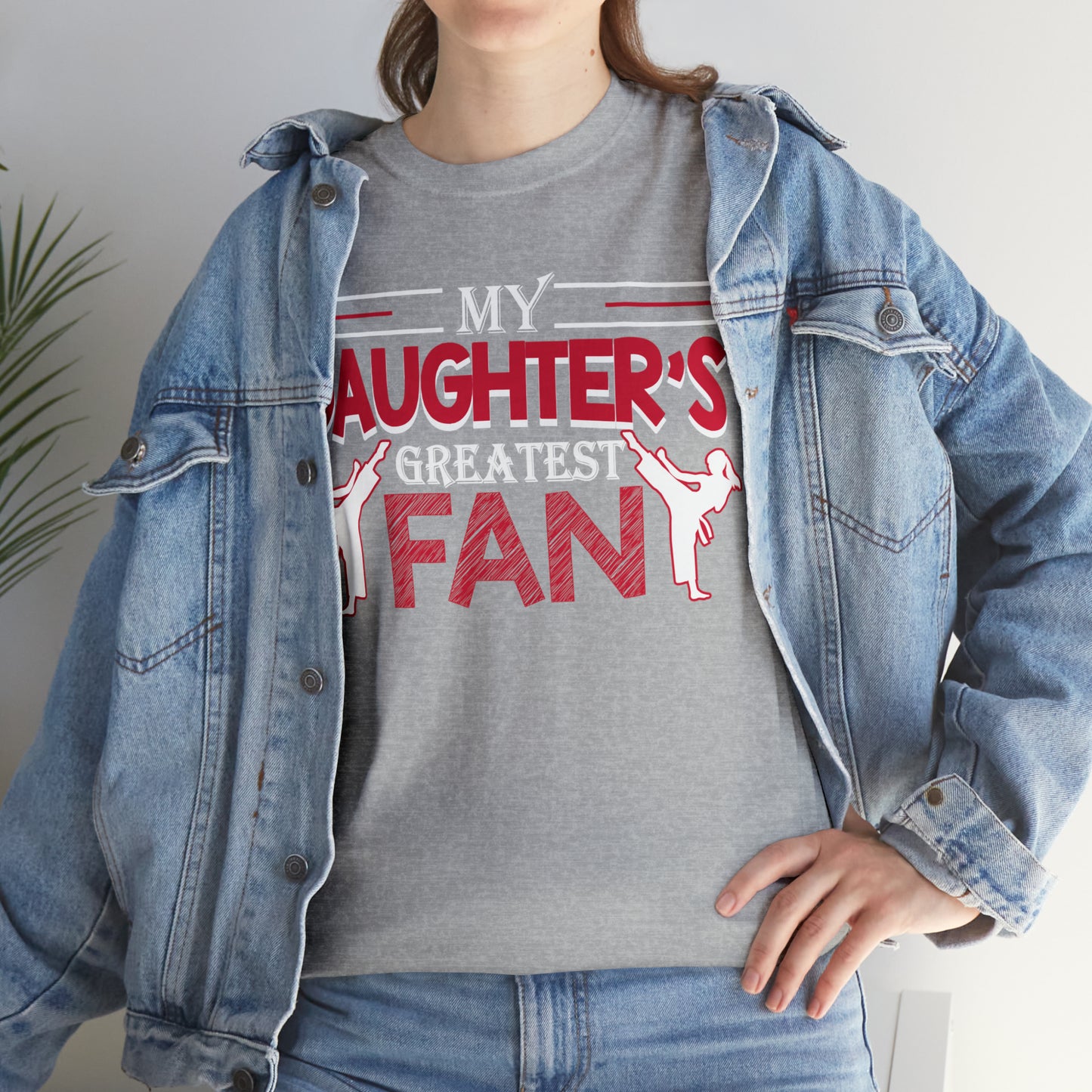 My Daughter's Greatest Fan! Shirt For Mom or Dad Heavy Cotton Tee