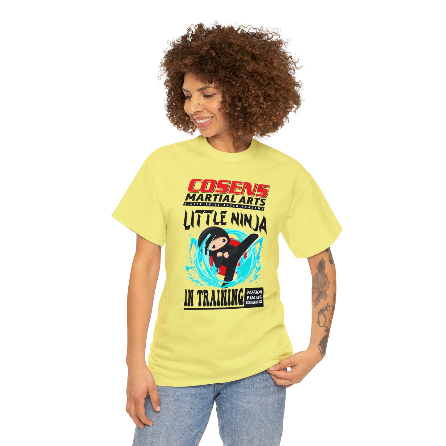 Adult "Little Ninja in Training" Cosens Martial Arts Unisex Heavy Cotton Tee Unisex Heavy Cotton Tee
