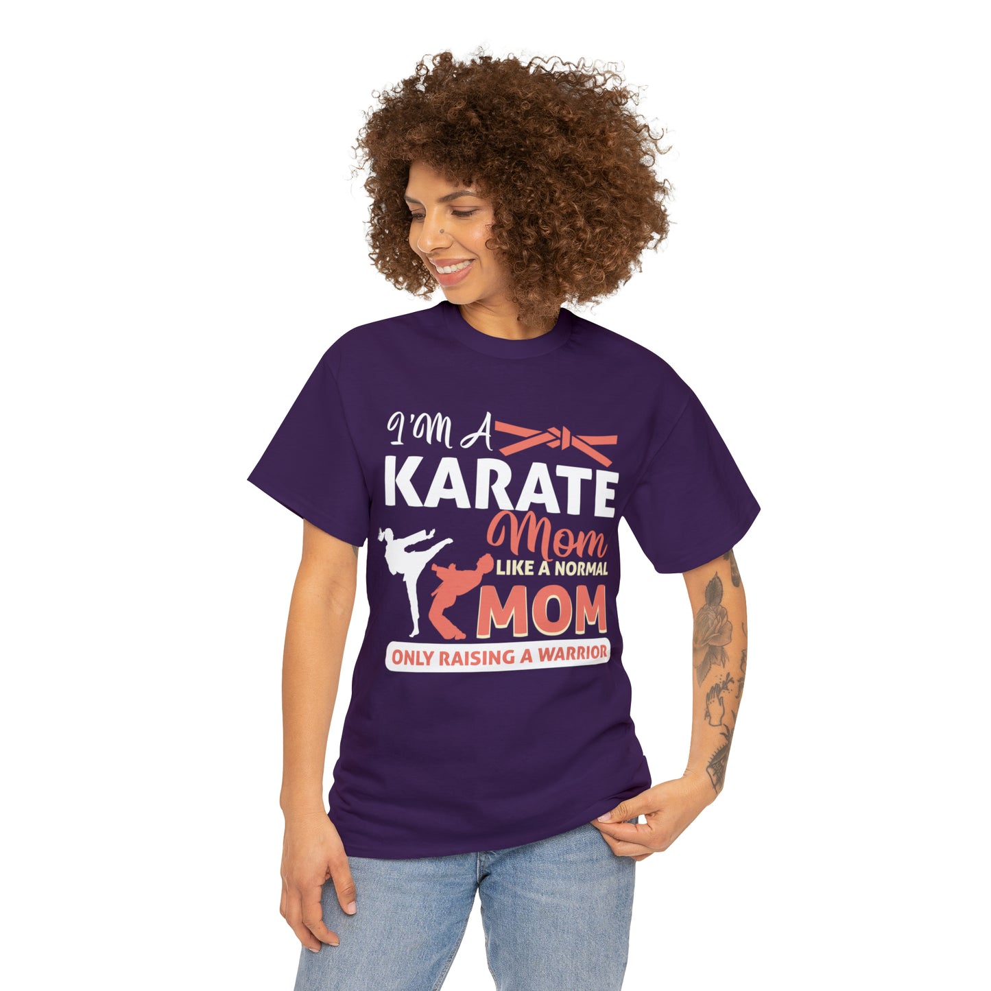 Karate Mom Raising a Warrior Heavy Cotton Tee