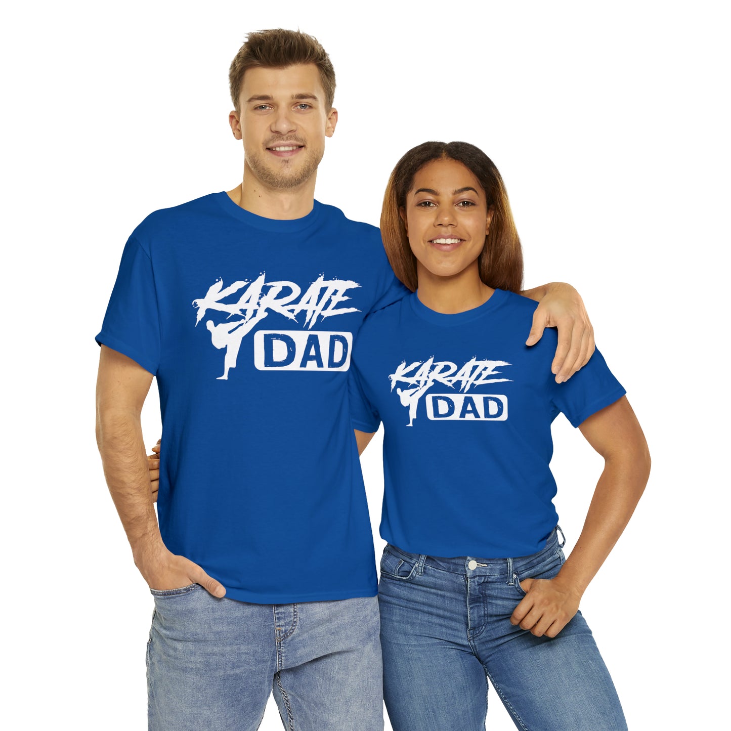 Karate Dad Kicking New Heavy Cotton Tee