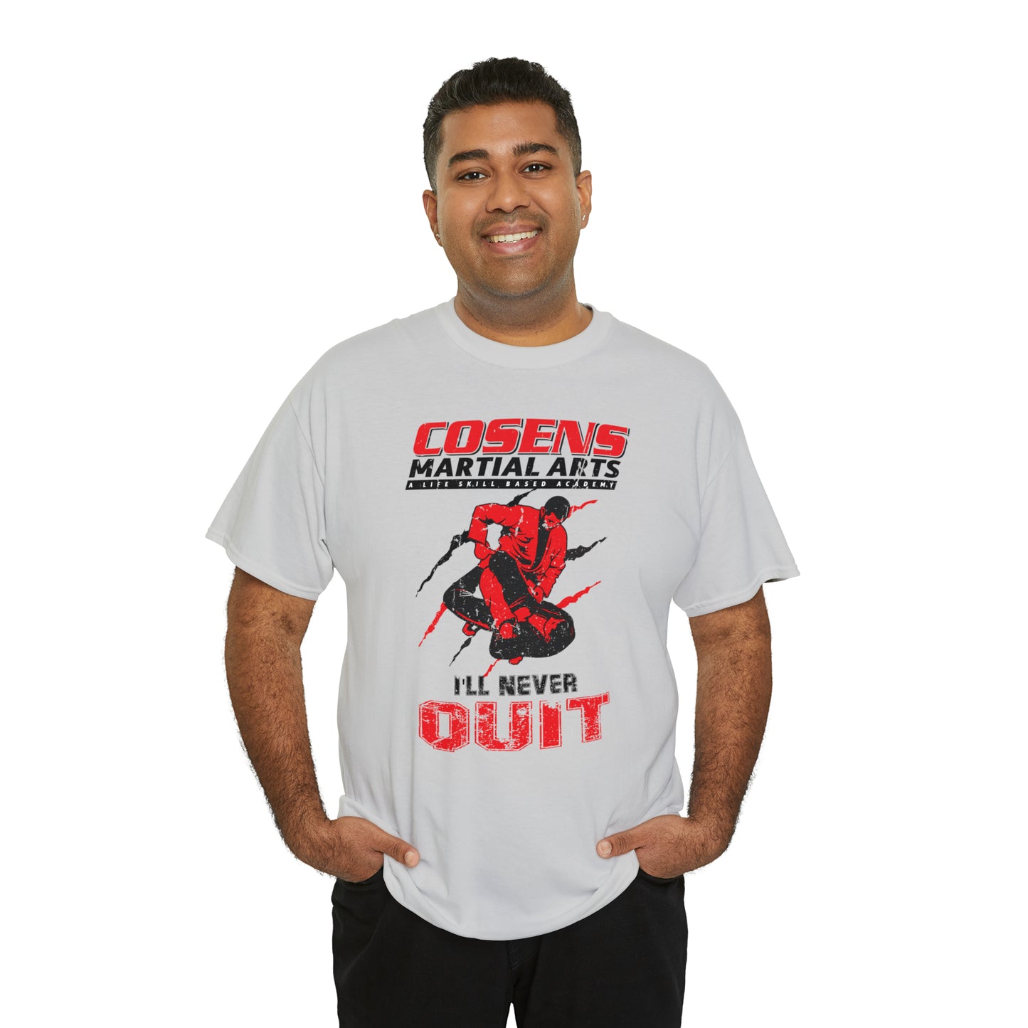 Adult "I'll Never Quit" Cosens Martial Arts Unisex Heavy Cotton Tee Unisex Heavy Cotton Tee