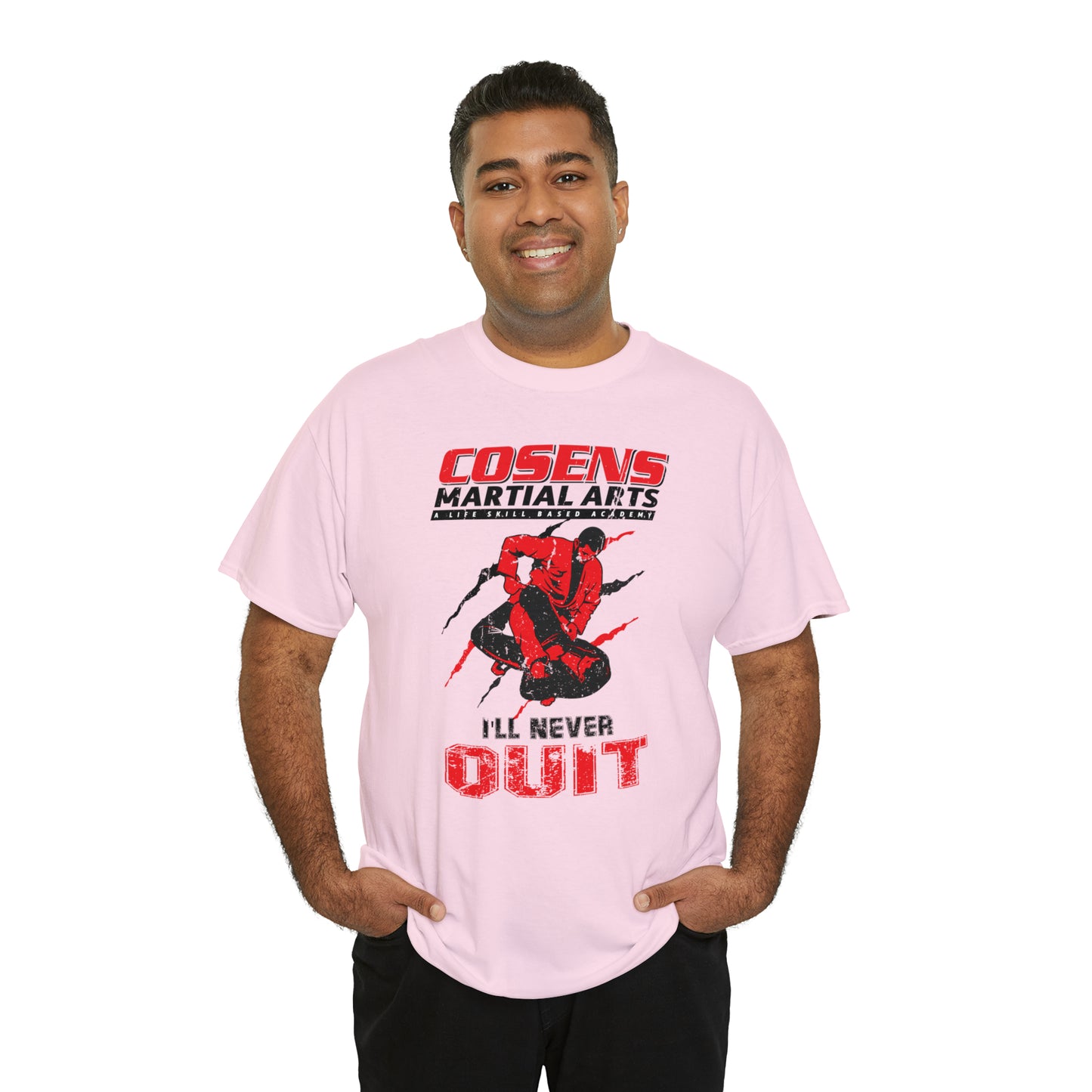 Adult "I'll Never Quit" Cosens Martial Arts Unisex Heavy Cotton Tee Unisex Heavy Cotton Tee