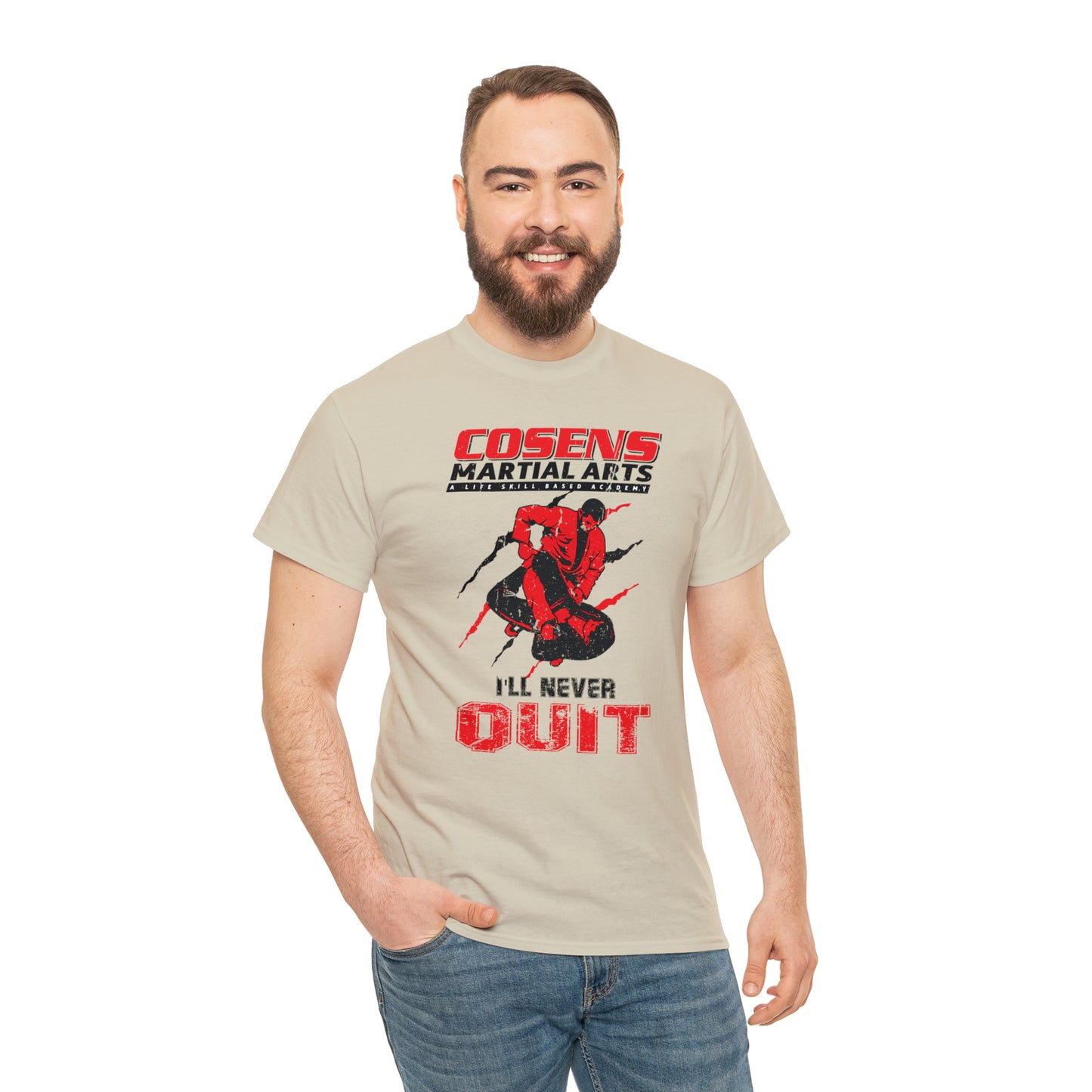 Adult "I'll Never Quit" Cosens Martial Arts Unisex Heavy Cotton Tee Unisex Heavy Cotton Tee