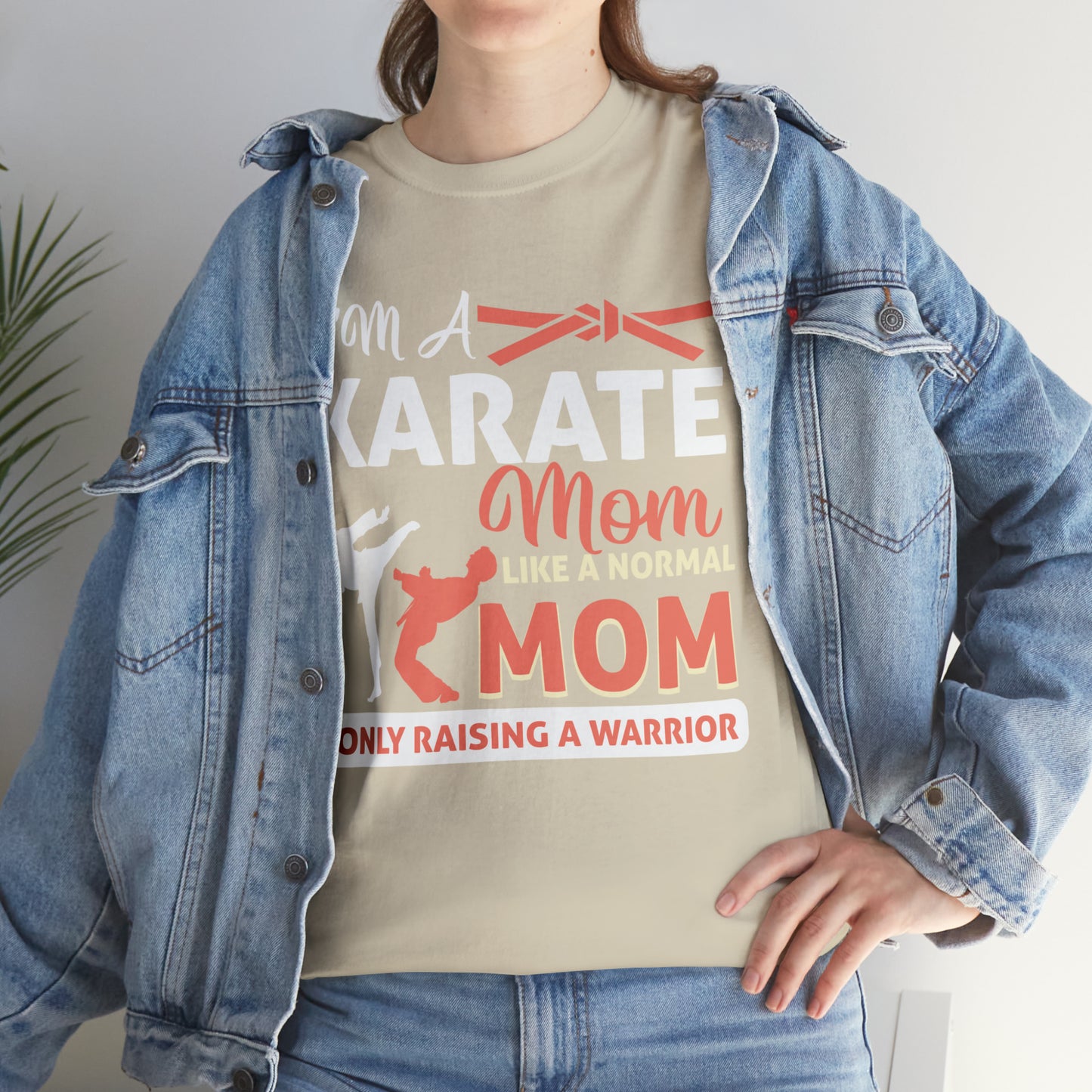 Karate Mom Raising a Warrior Heavy Cotton Tee