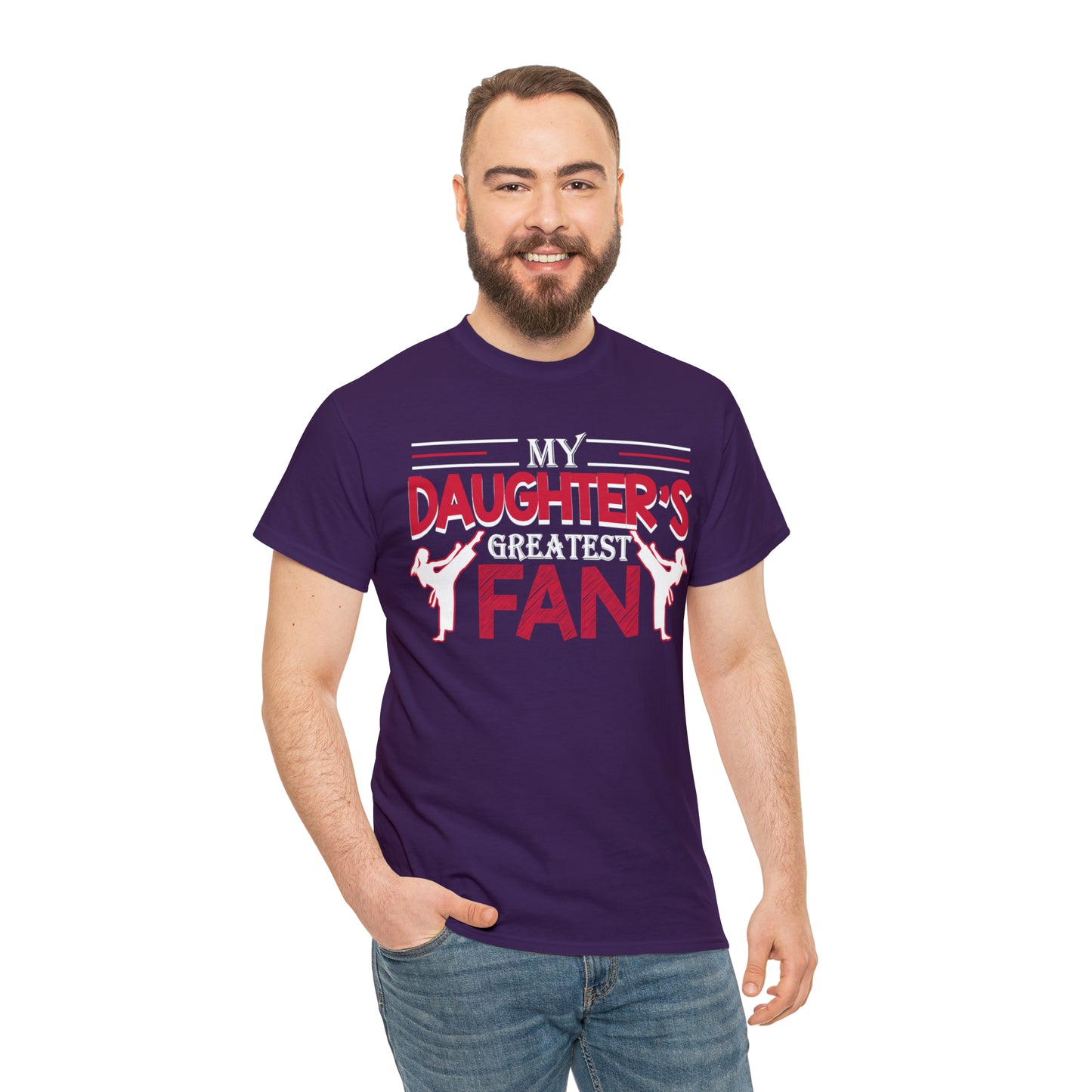 My Daughter's Greatest Fan! Shirt For Mom or Dad Heavy Cotton Tee