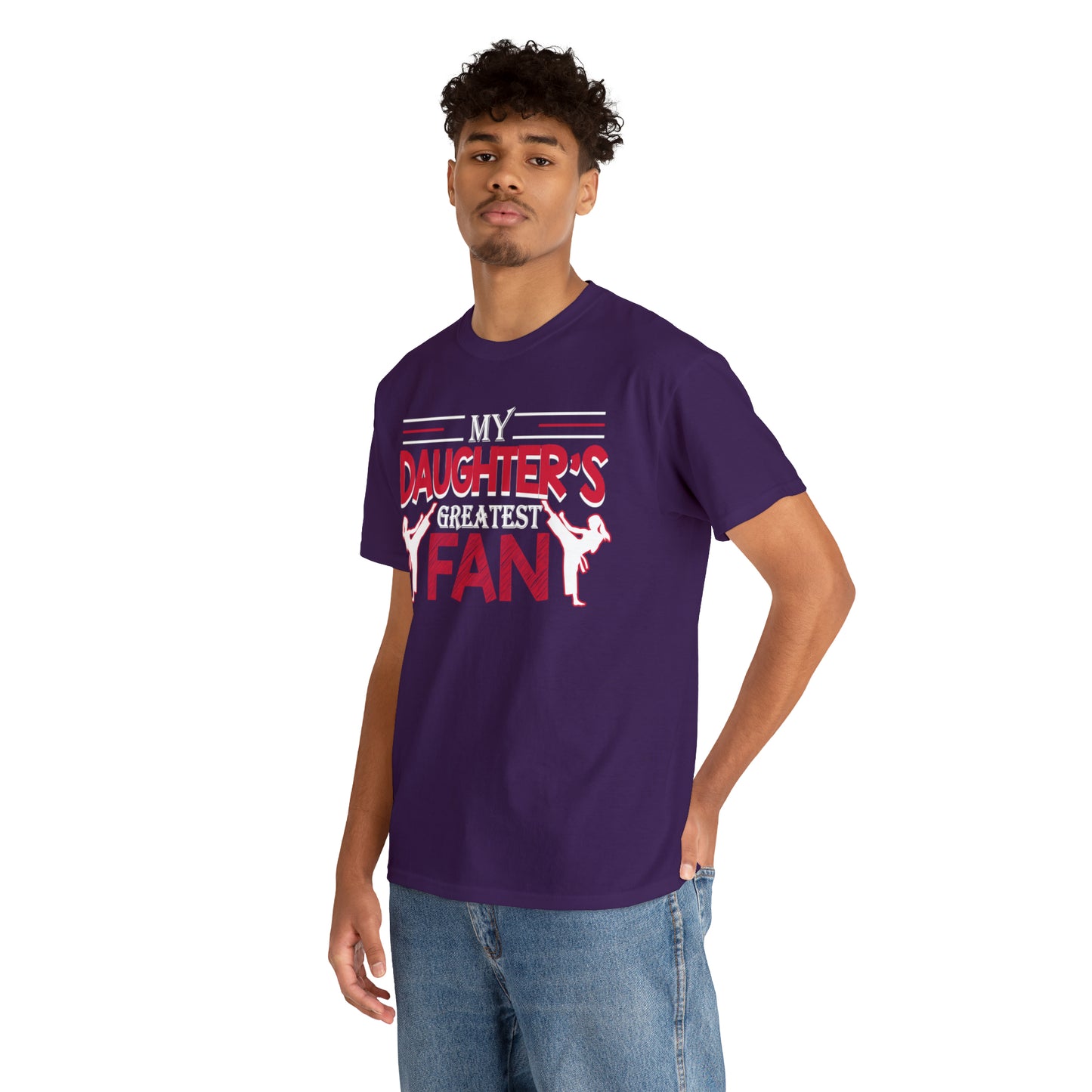 My Daughter's Greatest Fan! Shirt For Mom or Dad Heavy Cotton Tee
