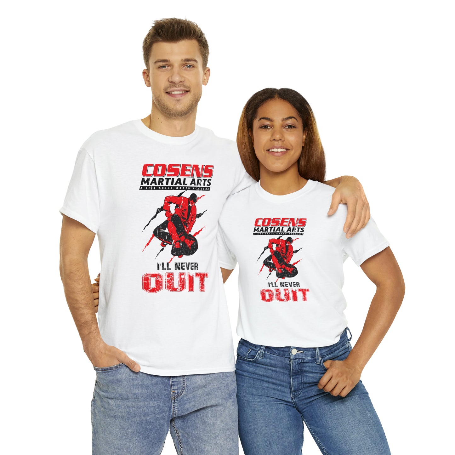 Adult "I'll Never Quit" Cosens Martial Arts Unisex Heavy Cotton Tee Unisex Heavy Cotton Tee