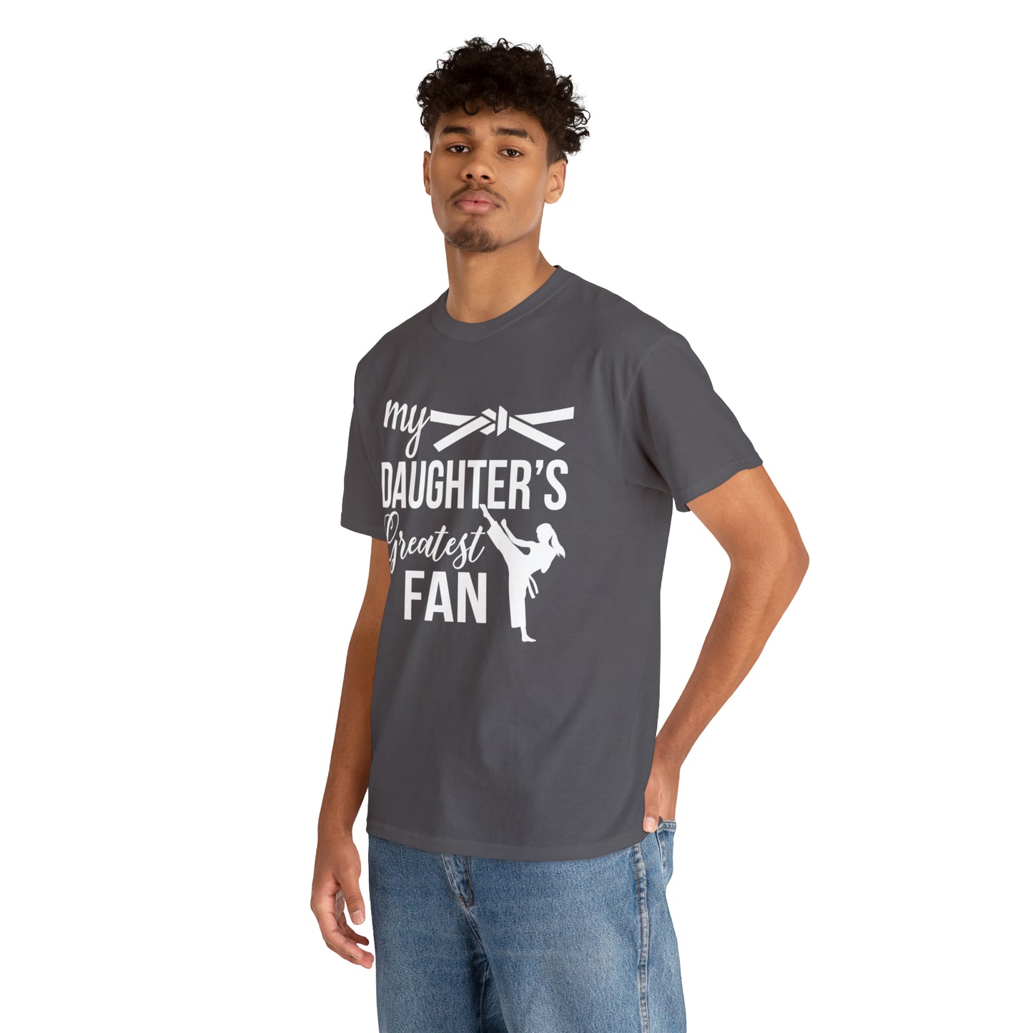 My Daughter's Greatest Fan! Shirt For Mom or Dad Heavy Cotton T-Shirt