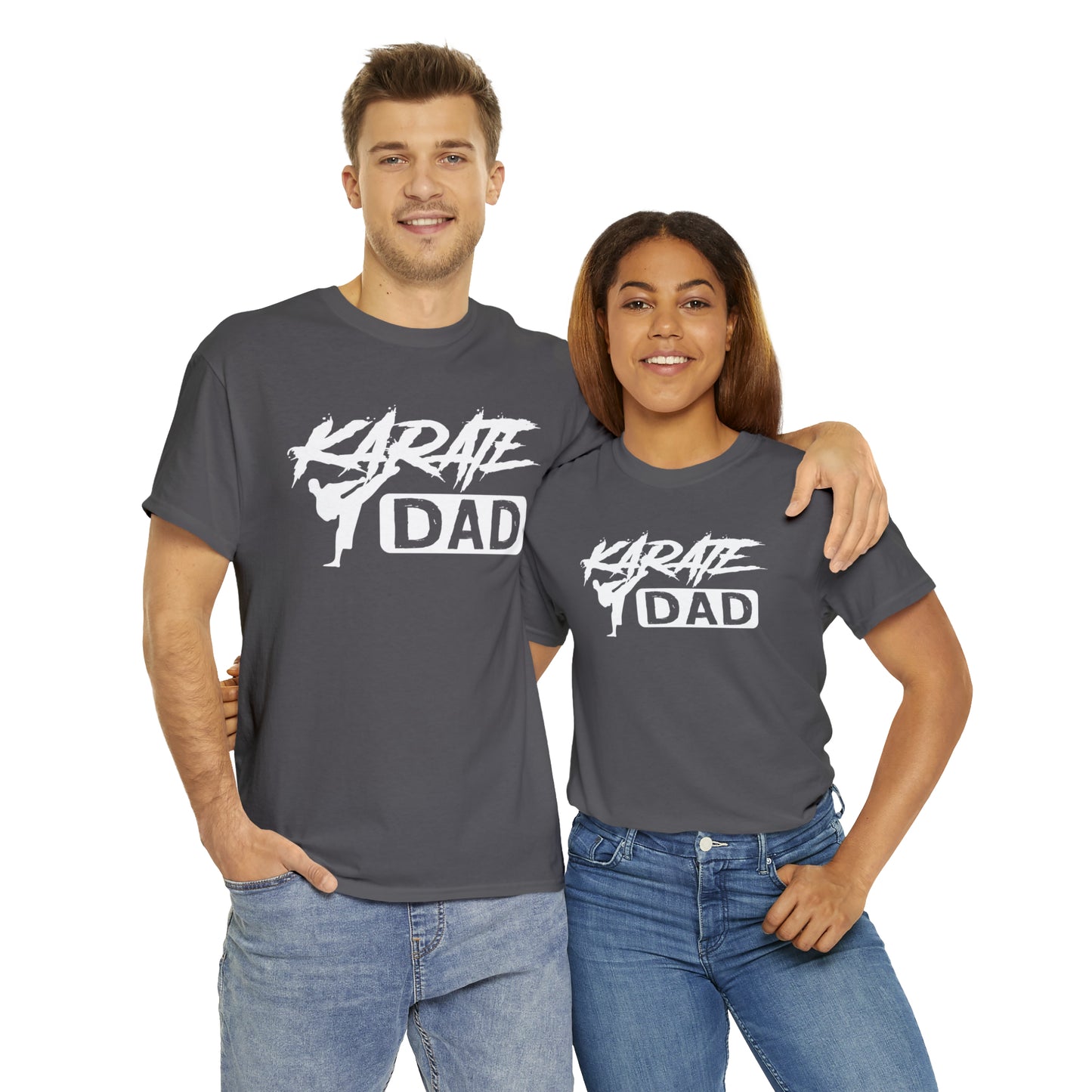 Karate Dad Kicking New Heavy Cotton Tee