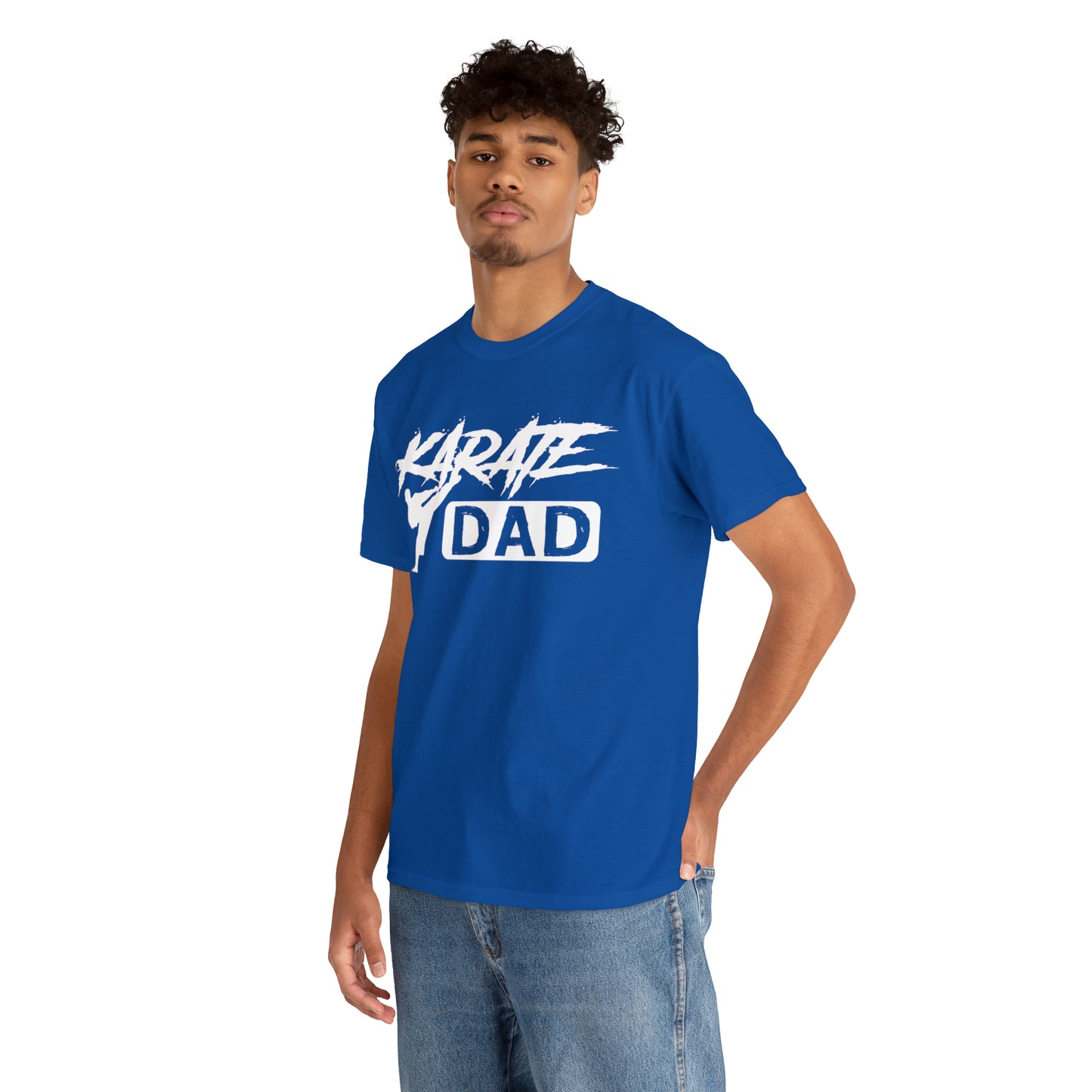 Karate Dad Kicking New Heavy Cotton Tee