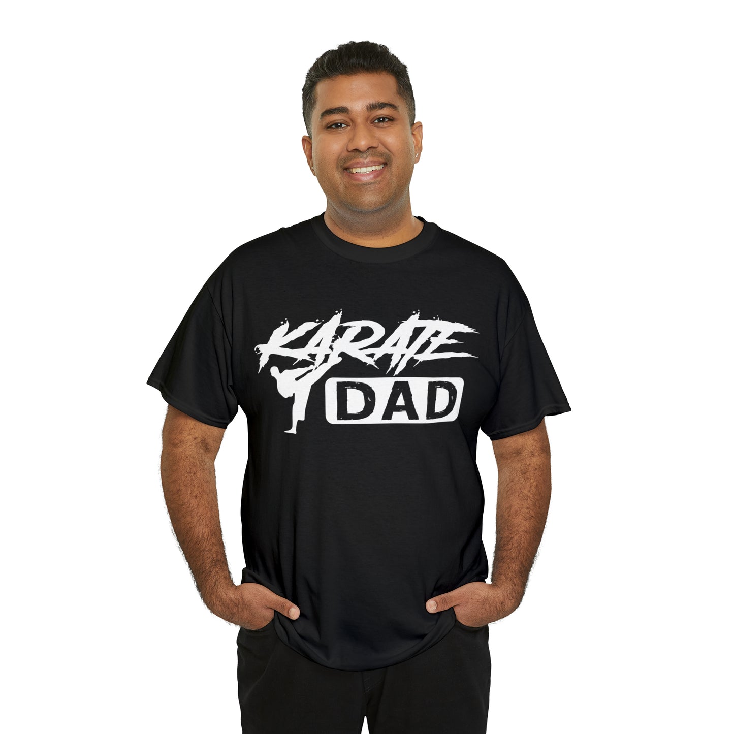 Karate Dad Kicking New Heavy Cotton Tee
