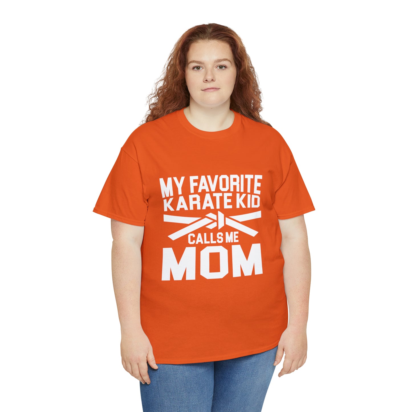 My Favorite Karate Kids Calls Me Mom Life Heavy Cotton Tee