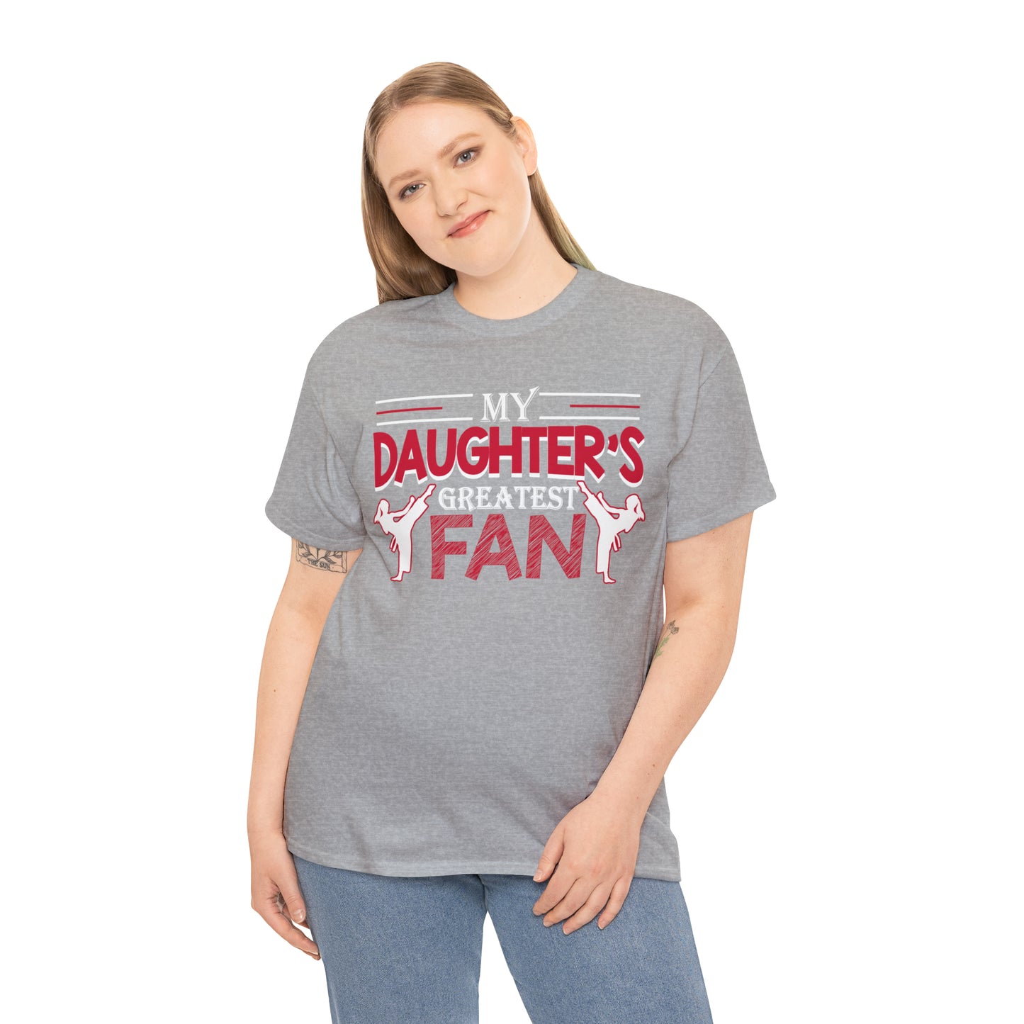 My Daughter's Greatest Fan! Shirt For Mom or Dad Heavy Cotton Tee