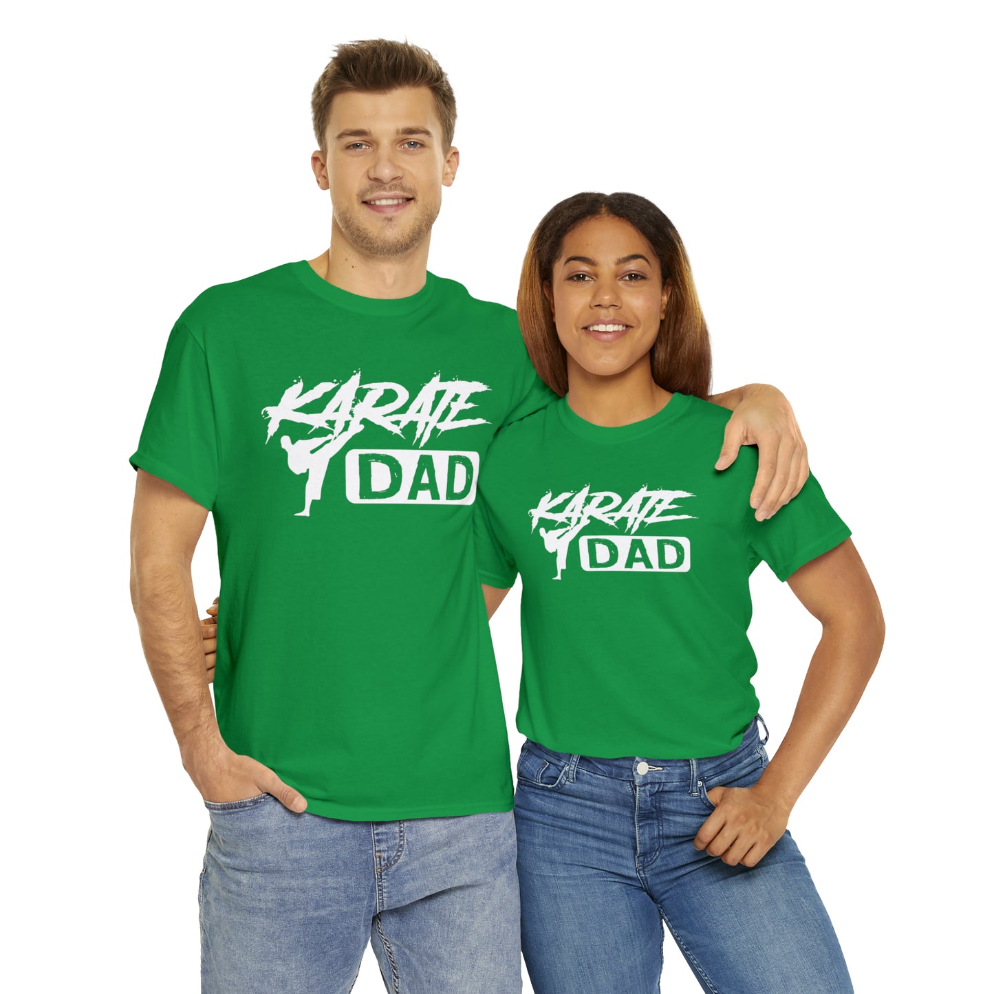Karate Dad Kicking New Heavy Cotton Tee