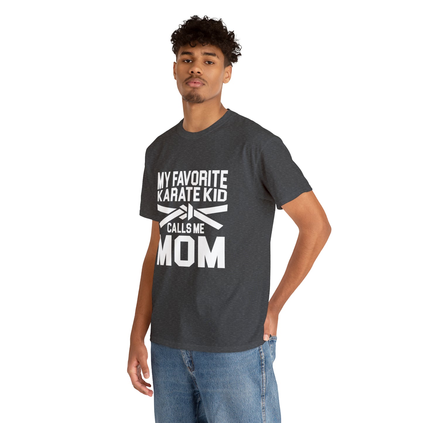 My Favorite Karate Kids Calls Me Mom Life Heavy Cotton Tee