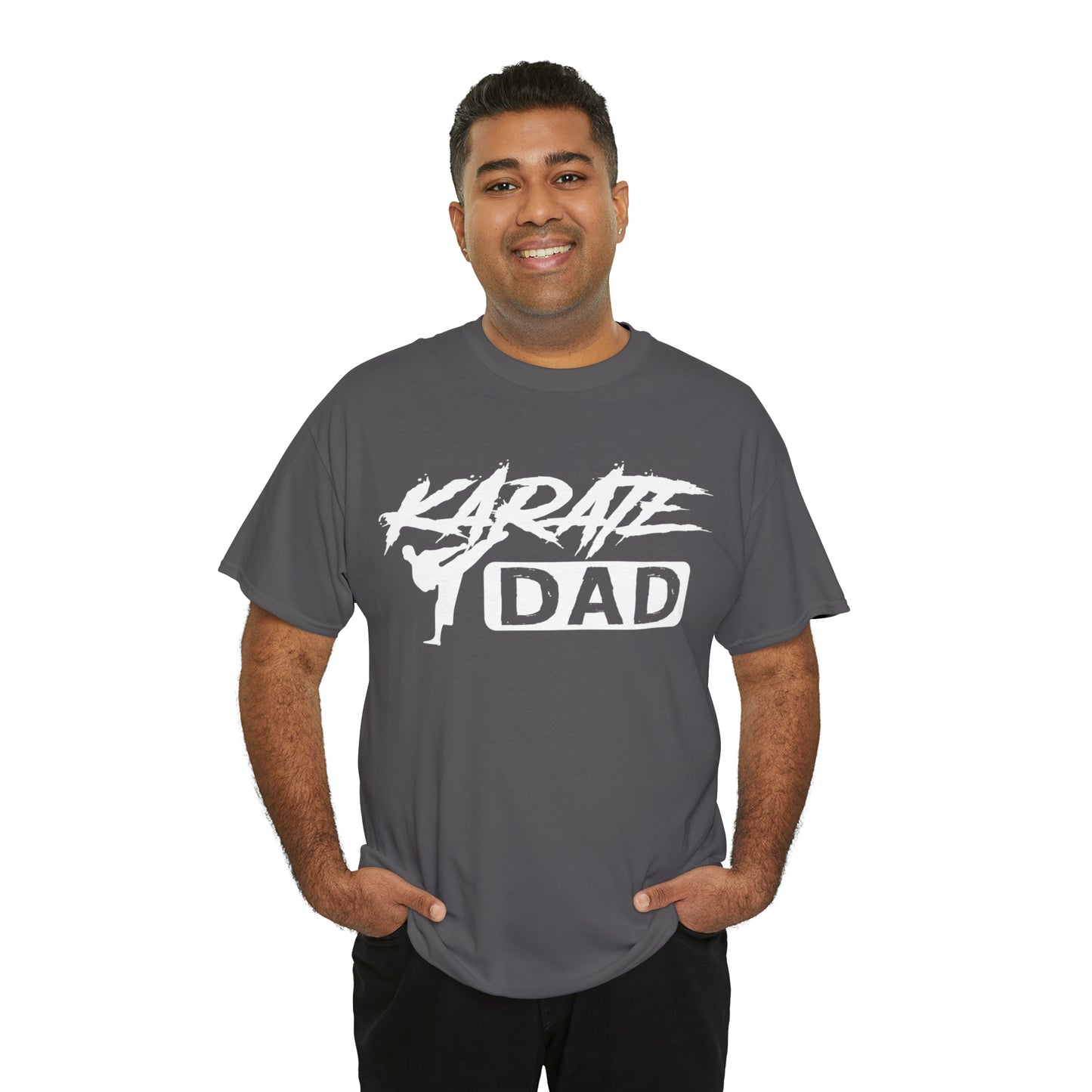 Karate Dad Kicking New Heavy Cotton Tee