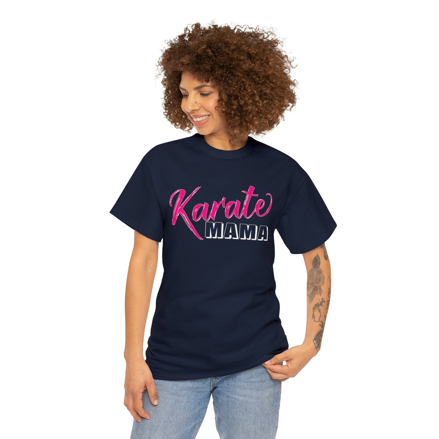 Karate Mama, Shirts For Mom, Heavy Cotton T-Shirt